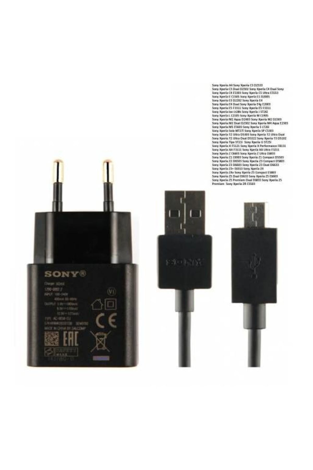 Sony Xperia M5 E5603 Şarj Aleti ve Data Kablosu UCH10 Micro USB