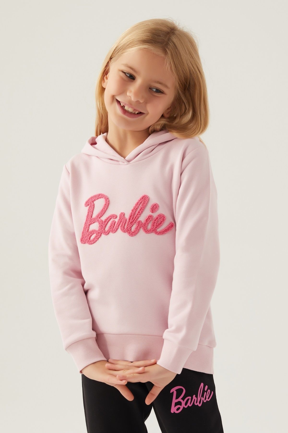 Barbie Kız Çocuk, Lisanslı, Barbie, % 100 Pamuk, Kapüşonlu Sweatshirt