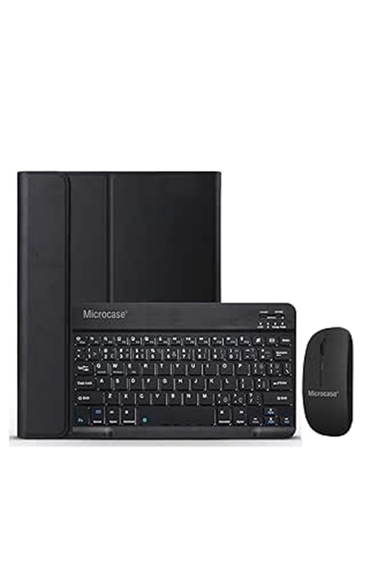 Microcase Samsung Galaxy Tab S9 FE X510 10.9 inch Tablet Bluetooth Klavye ve Mouse + Standlı Kılıf - BKK6