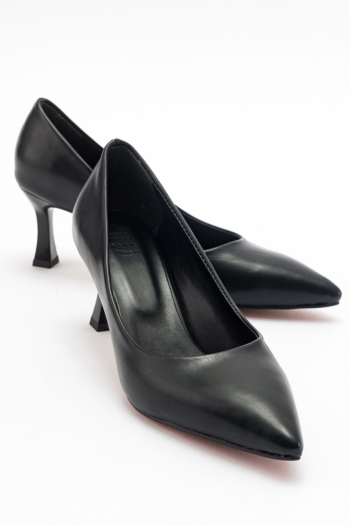 luvishoes PEDRA Siyah Cilt Kadın Topuklu Ayakkabı