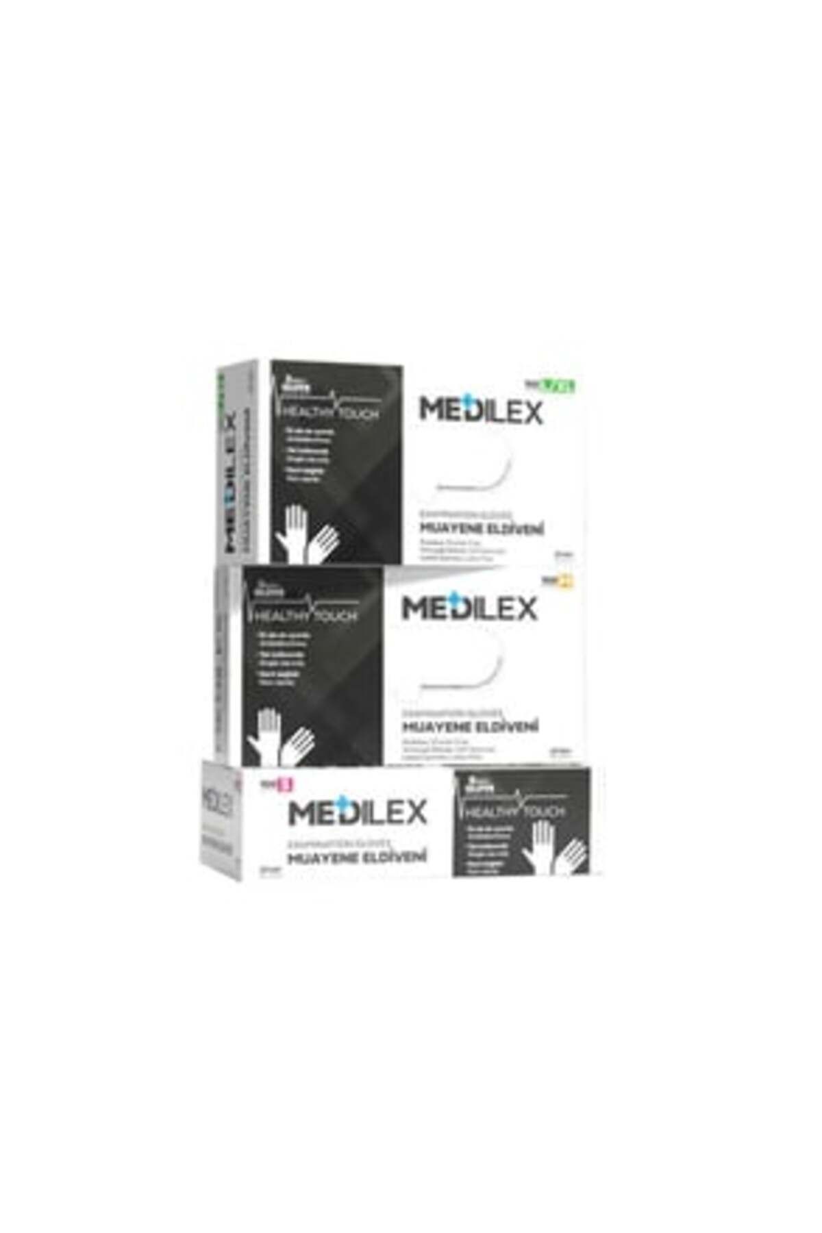 Reflex ( 1 ADET ) Reflex Medilex Pudrasız Muayene Eldiveni Siyah M Beden 100'lü Paket