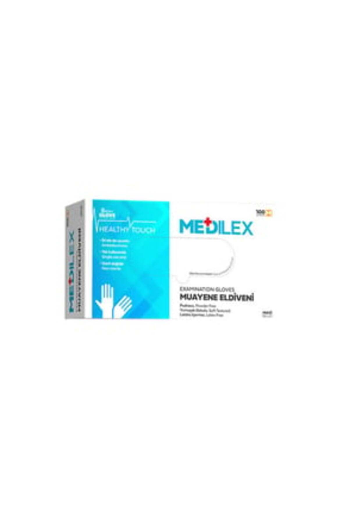 Reflex ( 1 ADET ) Reflex Medilex Pudrasız Muayene Eldiveni Mavi M Beden 100'Lü Paket