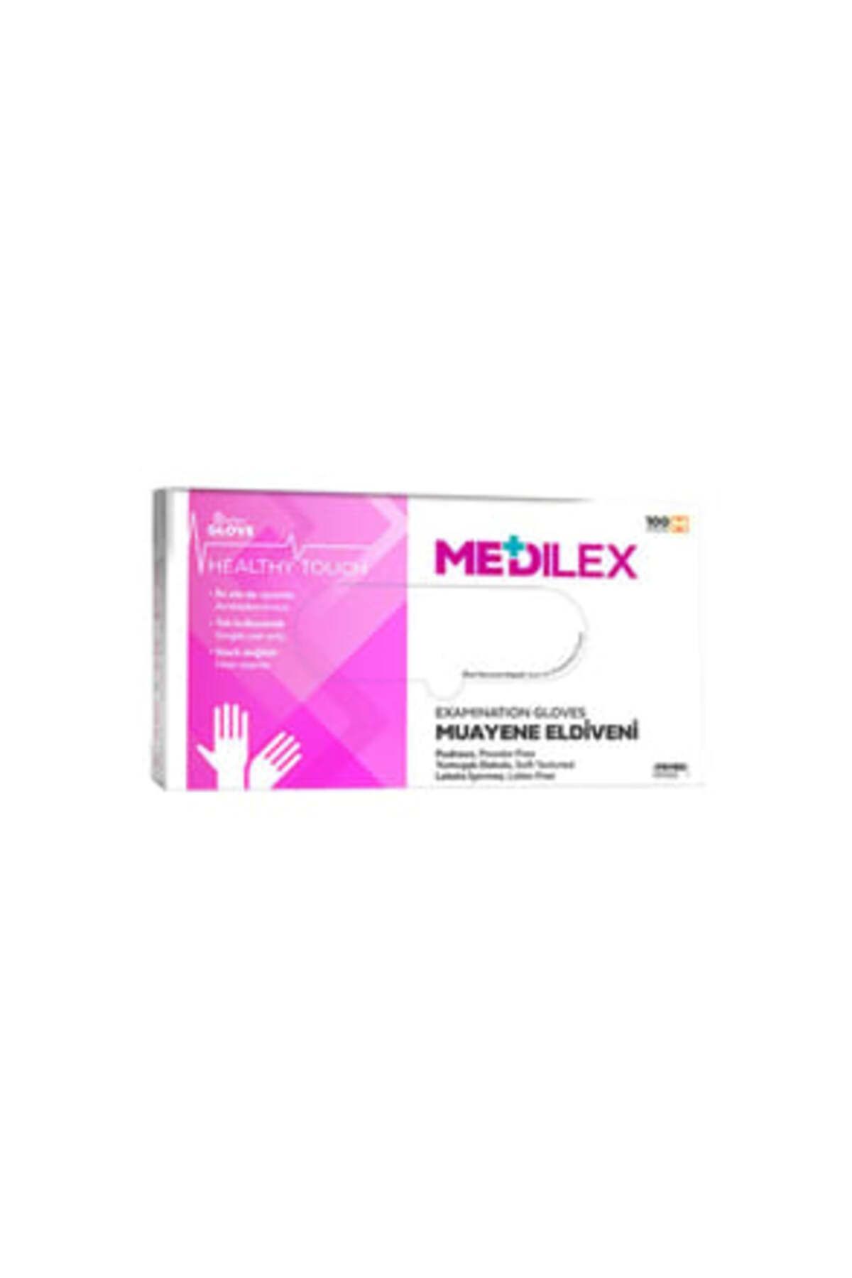 Reflex ( 1 ADET ) Reflex Medilex Pudrasız Muayene Eldiveni Pembe S Beden 100'lü Paket