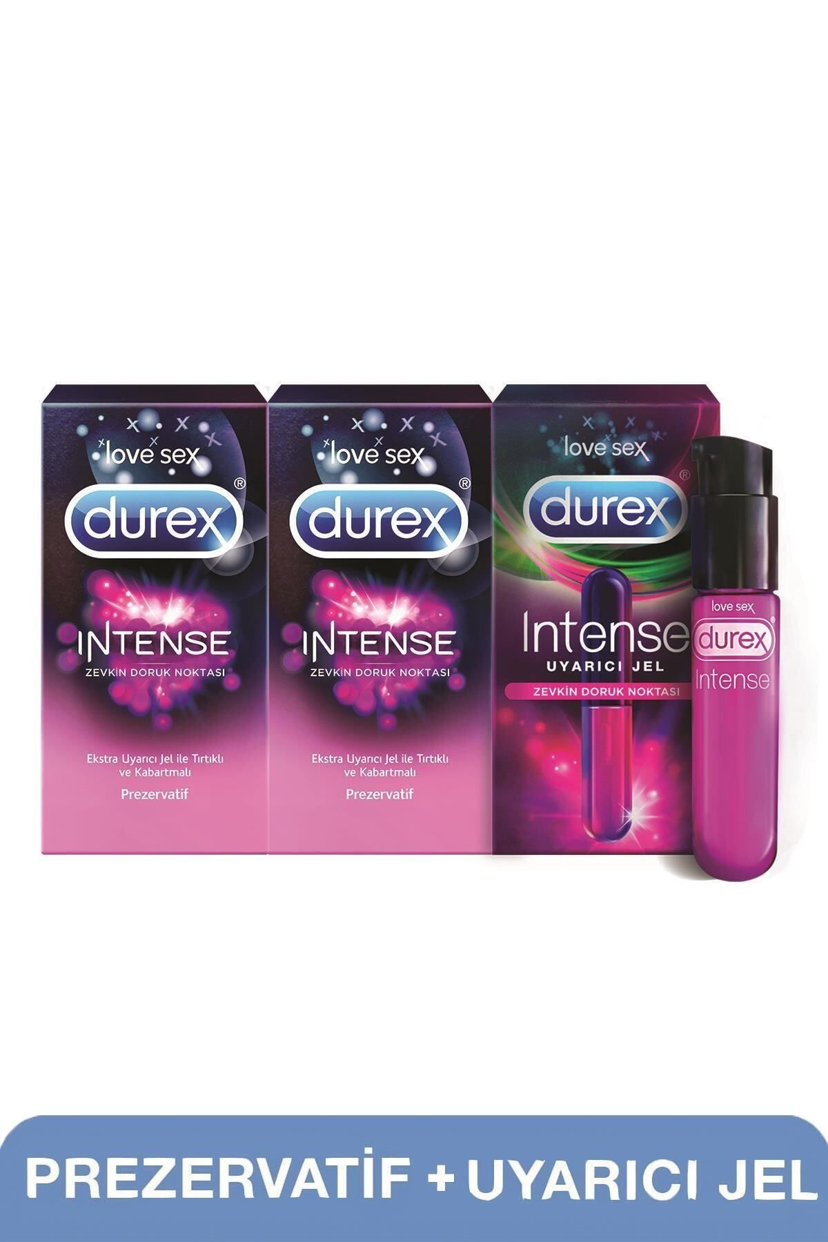 Durex Intense Prezervatif 20'li+ Intense Uyarıcı Jel 10 Ml