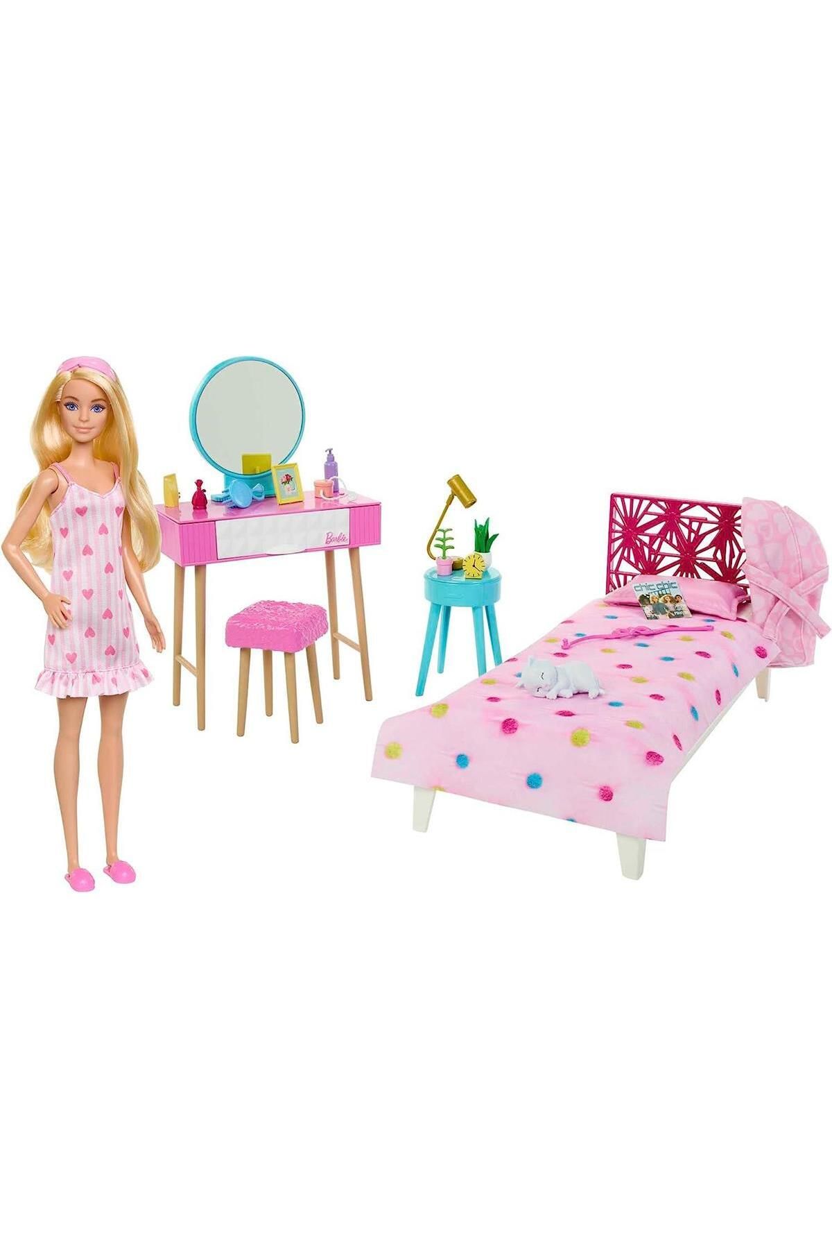 Barbie Yatak Odası Oyun Seti Hpt55