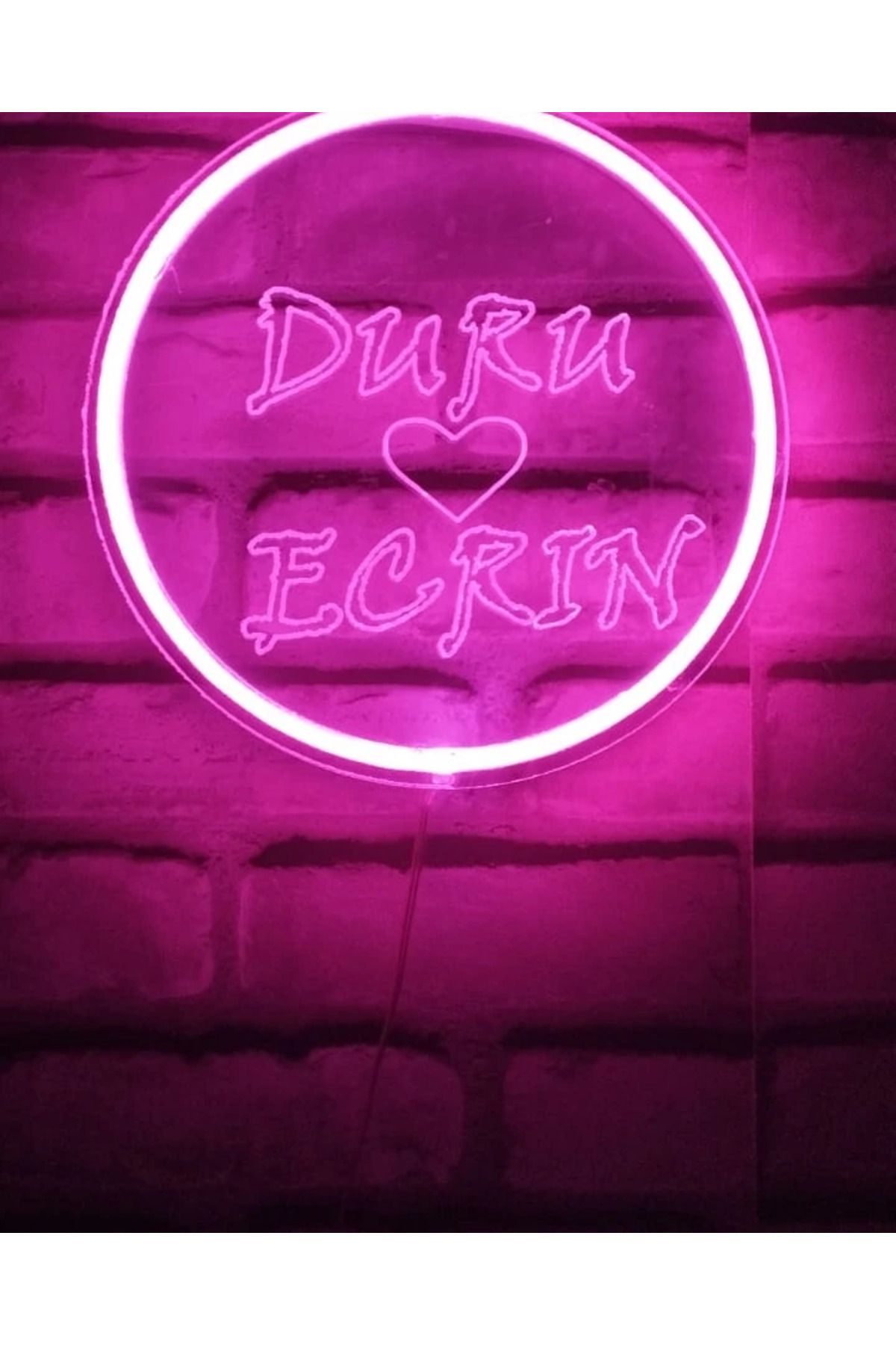 Erdem neon led Kişiye Özel Isimlik Masa Üstü Duvar Yazısı Neon Led Trafolu Gece Lambası Dekoratif Tasarım