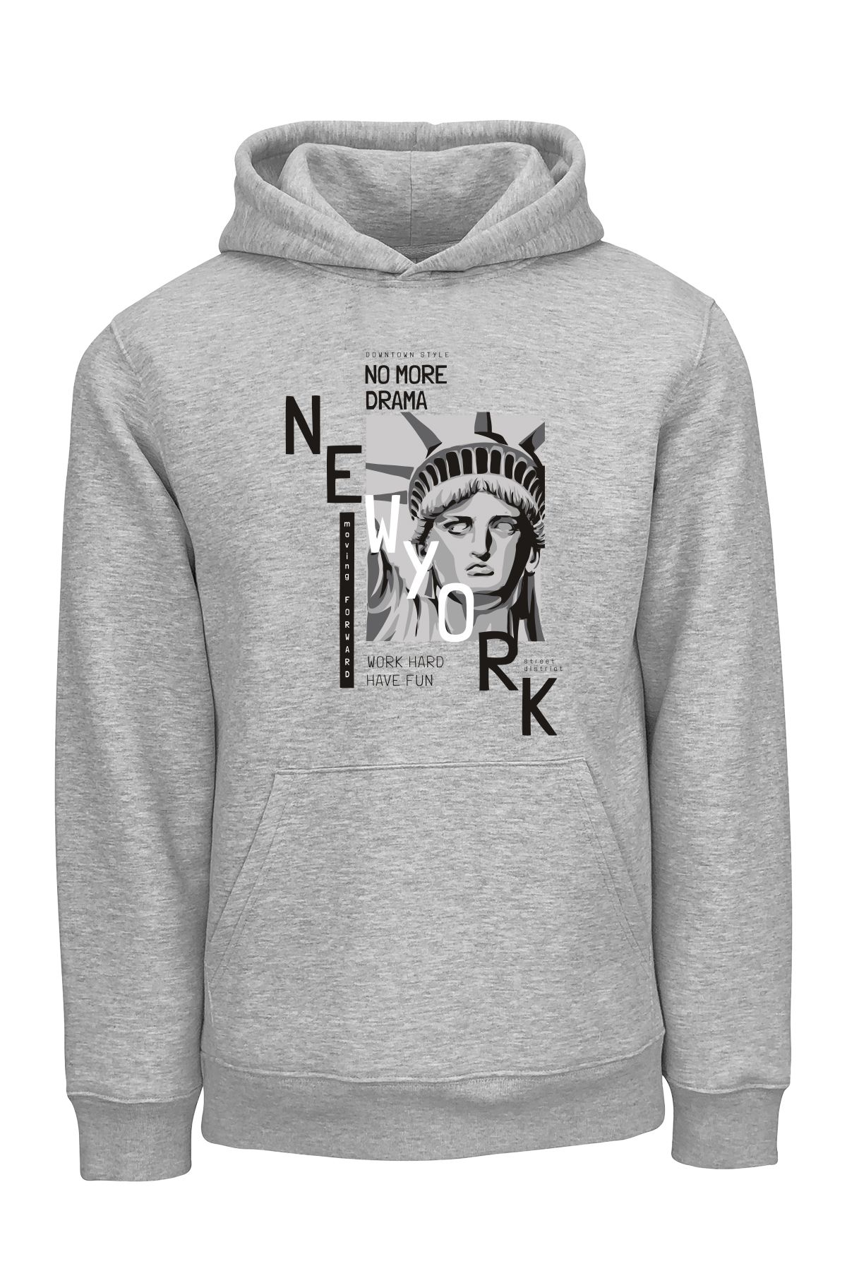 ADABEBEK Özel Tasarım Newyork Baskılı Tarz Rahat Kesim Oversize Sweatshirt