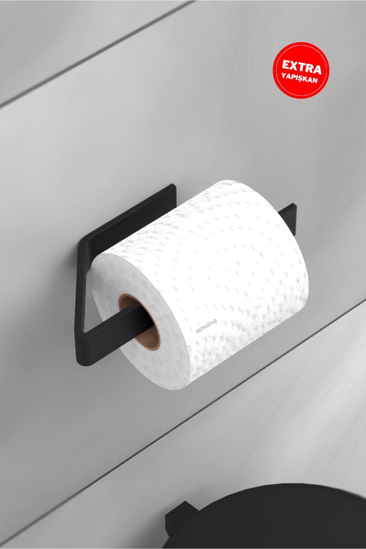 Lemona Turga Serisi Yapışkanlı Paslanmaz WC Kağıtlık & Tuvalet Kağıtlığı - Özel Tasarım"