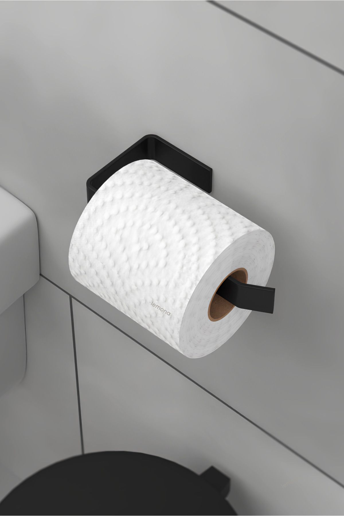 Lemona Nova Serisi Yapışkanlı Paslanmaz WC Kağıtlık & Tuvalet Kağıtlığı - Zarif Tasarım