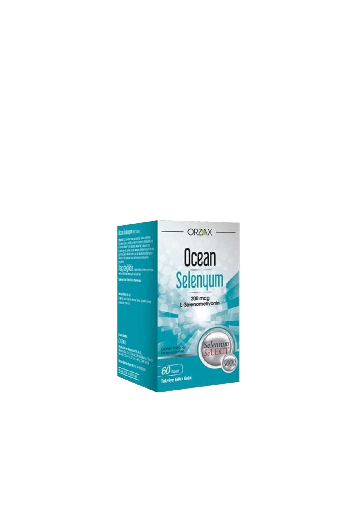 Ocean Selenyum 200 Mcg 60 Tablet Selenyum içeren takviye edici gıda..orzx