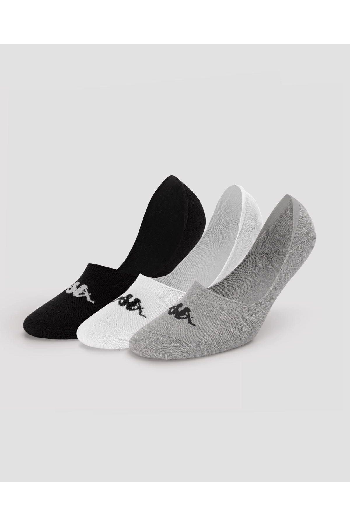 Kappa Authentic Summery 3pack Unisex Gri -siyah-beyaz Regular Fit Çorap