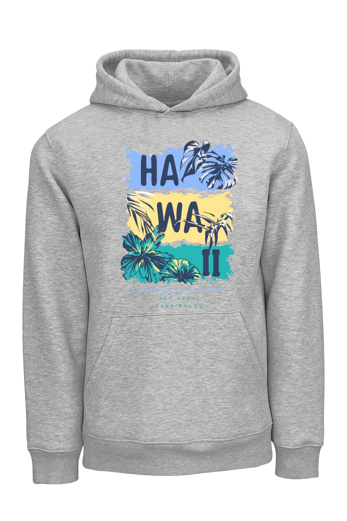 ADABEBEK Özel Tasarım Hawai Baskılı Tarz Rahat Kesim Oversize Sweatshirt