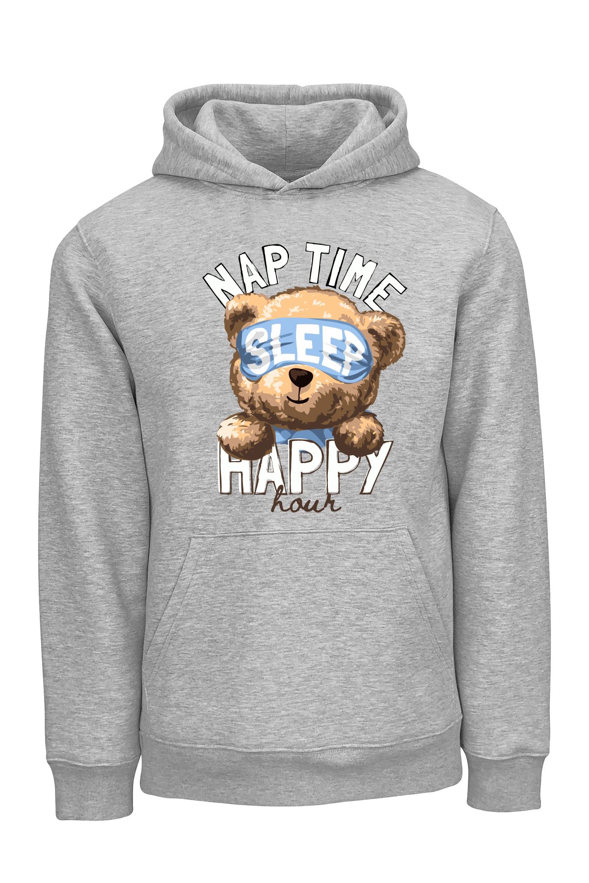 ADABEBEK Nap Time Happy Baskılı Tarz Rahat Kesim Oversize Sweatshirt