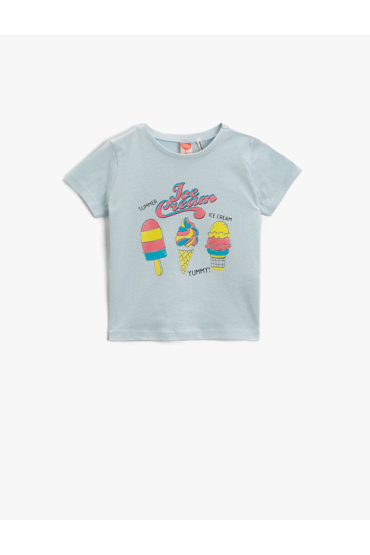 Koton Kız Bebek Mavi Kız T-shirt