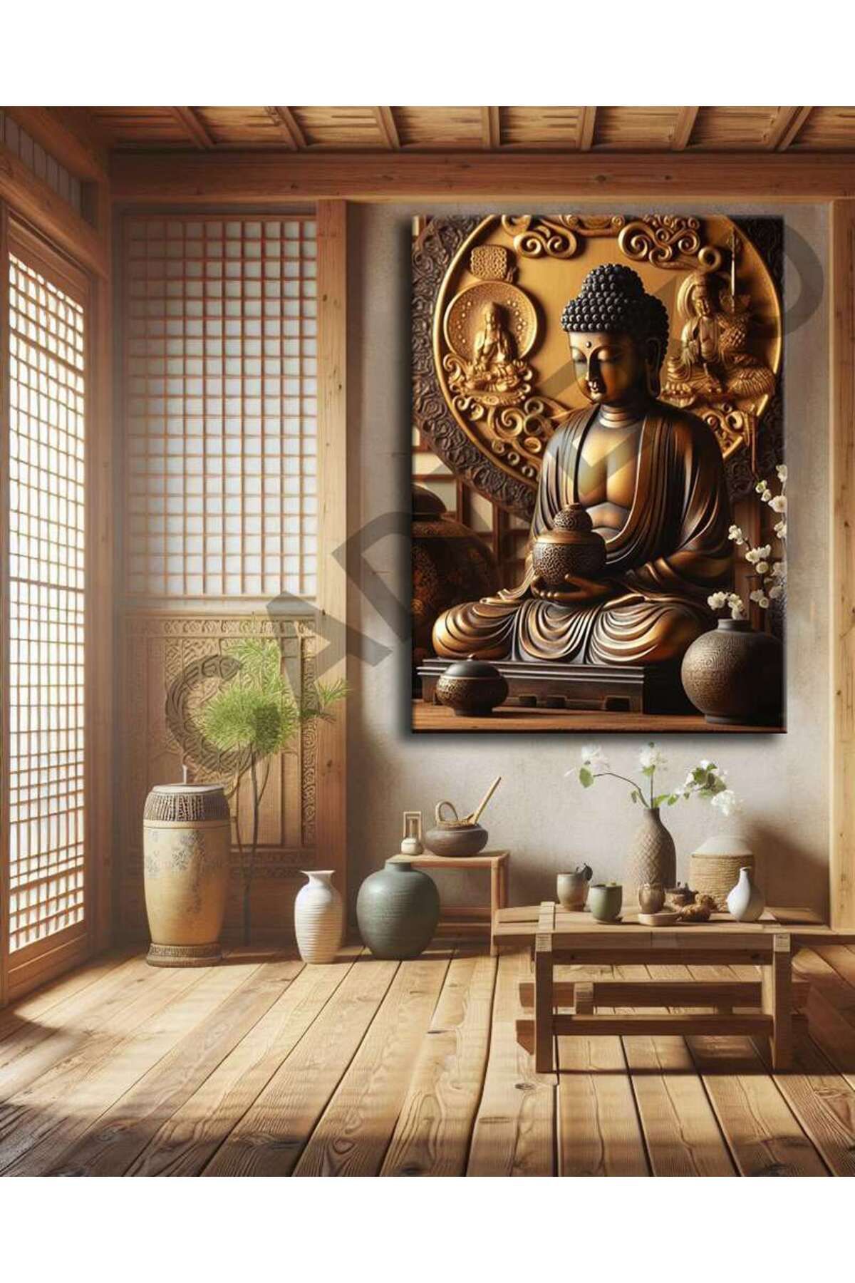 caddeko Buddha Feng Shui Buda Kanvas Tablo fngs26