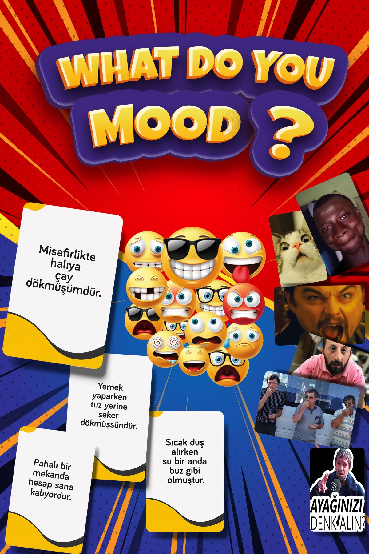 What Do You Mood Moodun Ne - Eğlenceli Grup Arkadaş Aile Kutu Oyunu - Hangisi Mod Moodun Do You Meme - Durum Kartı