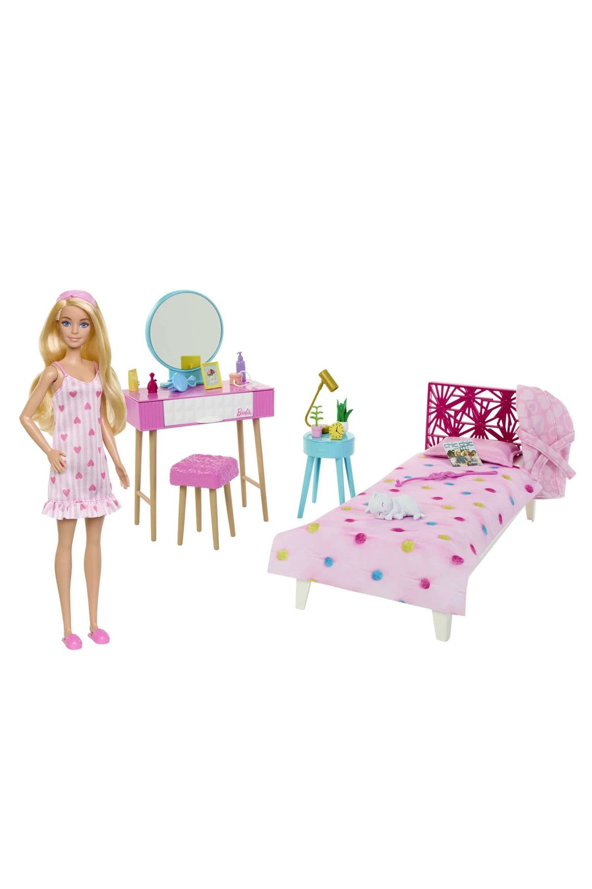 Barbie Barbıe'nin Yatak Odası Oyun Seti Pembe