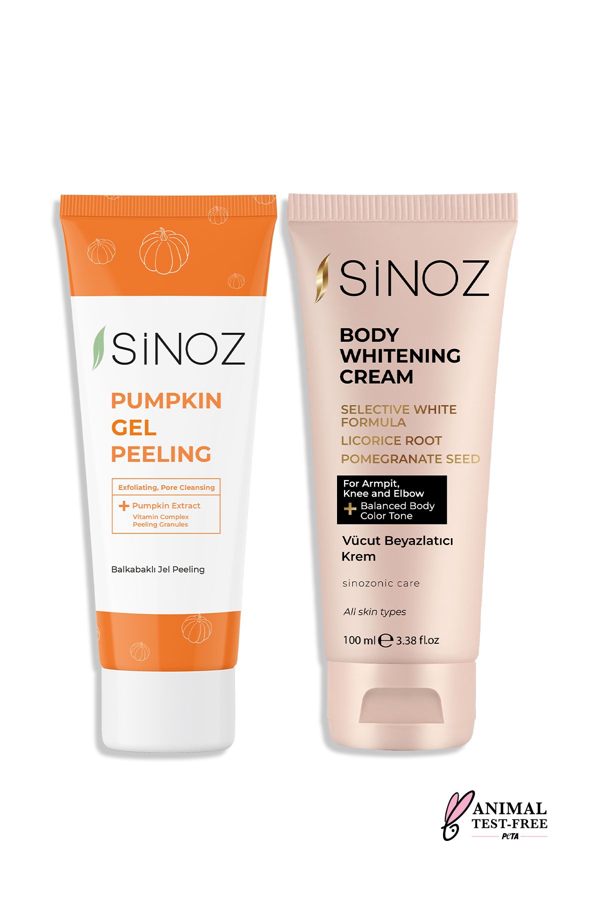 Sinoz Pumpkin Jel Peeling 100 Ml Ve Vücut Beyazlatıcı Krem 100 Ml