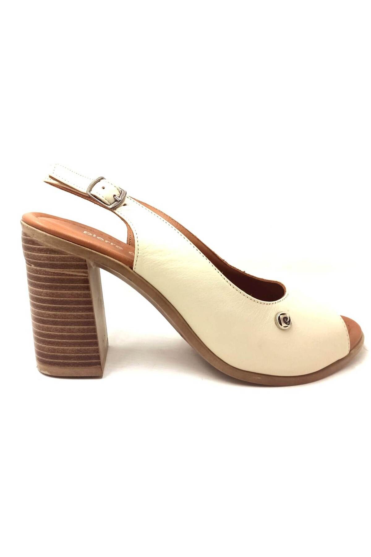 Pierre Cardin Pc-7074 Krem Deri Kadın Günlük Ayakkabı