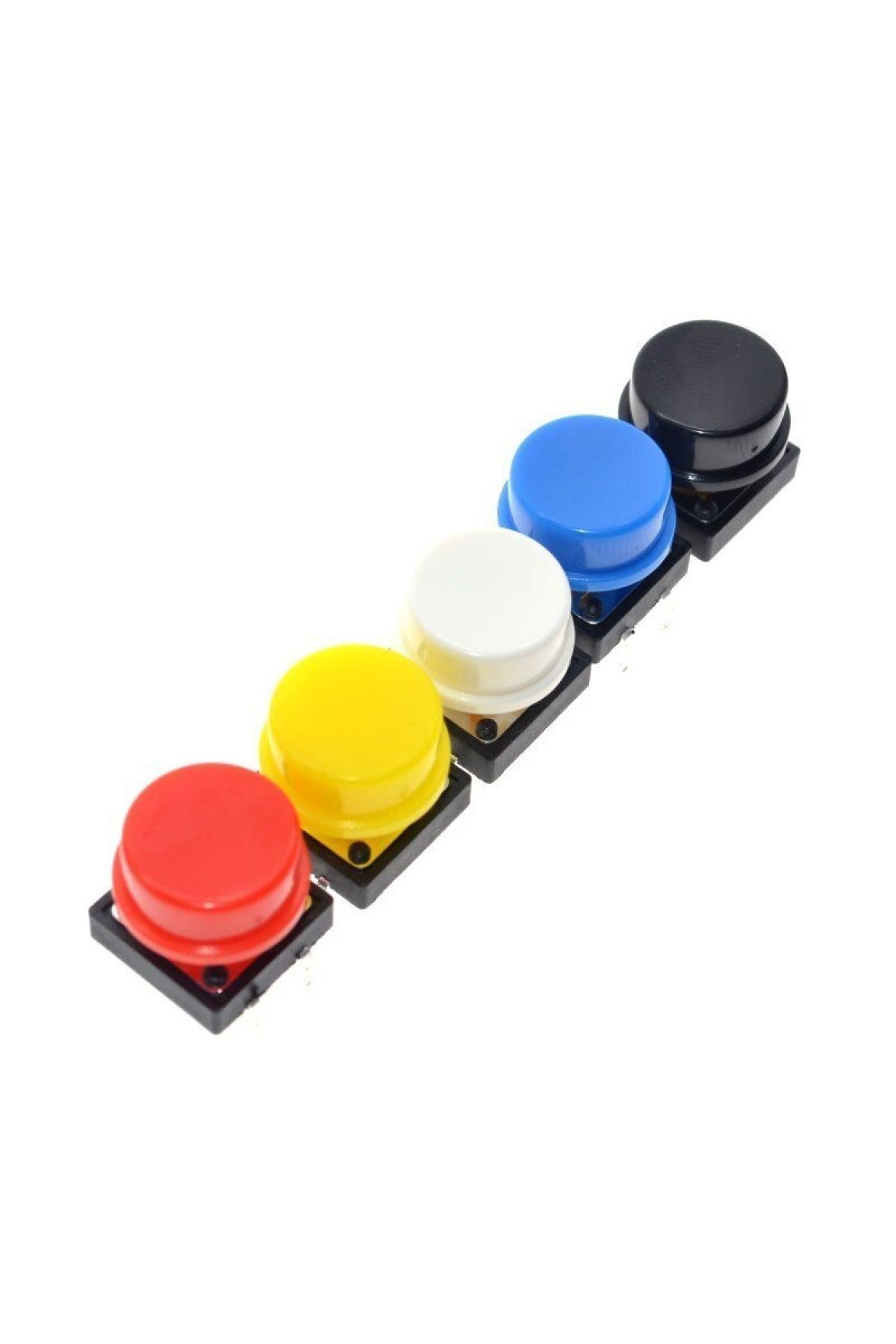 Arduino 4 Pin Renkli Kapaklı Push Buton 12x12 - 5 Adet