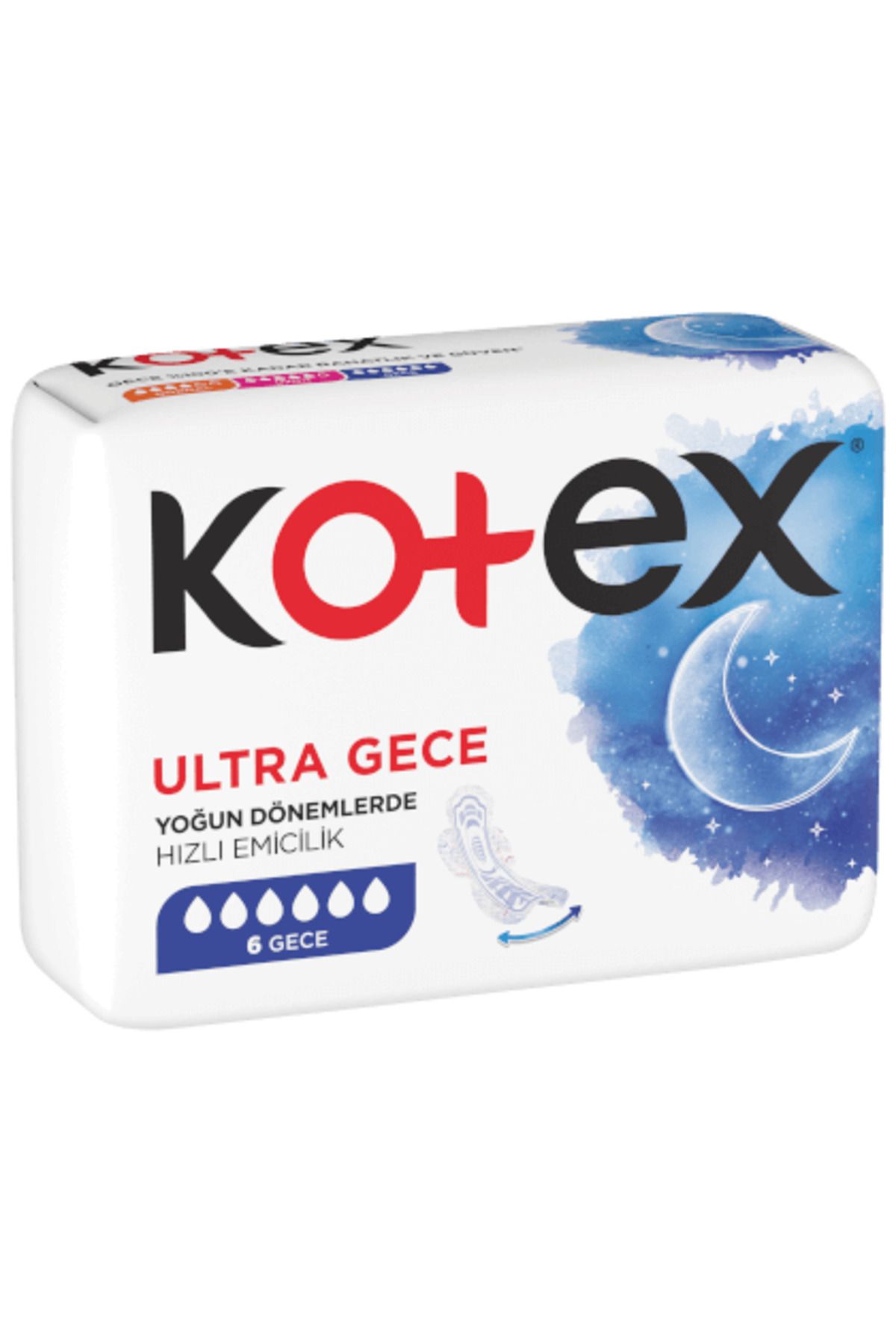 Kotex ( 2 ADET ) Kotex Ultra Tekli Paket Hijyenik Ped Gece 6'lı