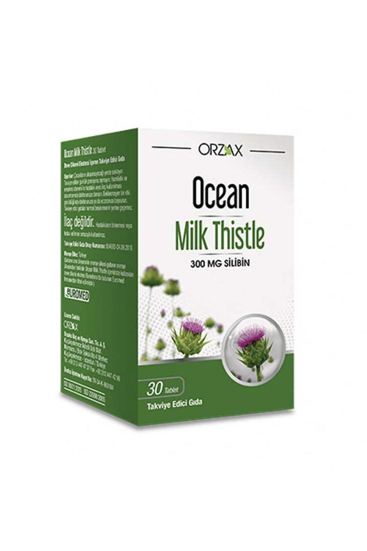 Ocean Milk Thistle 30 Tablet Deve Dikeni İçerikli Takviye Edici Gıda.orzx
