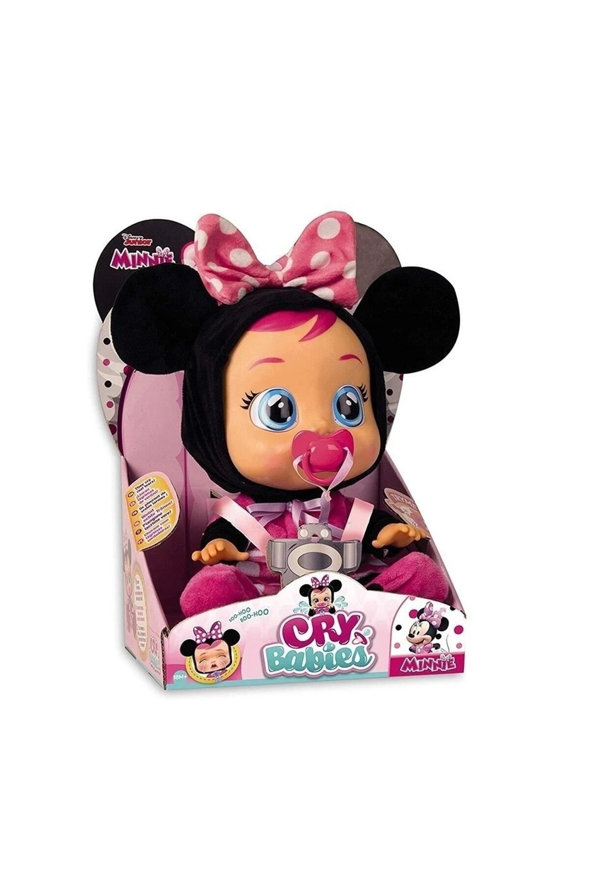 Bayraktar Çocuk Sevimli Minnie Mouse Kostümlü Ağlayan Bebek