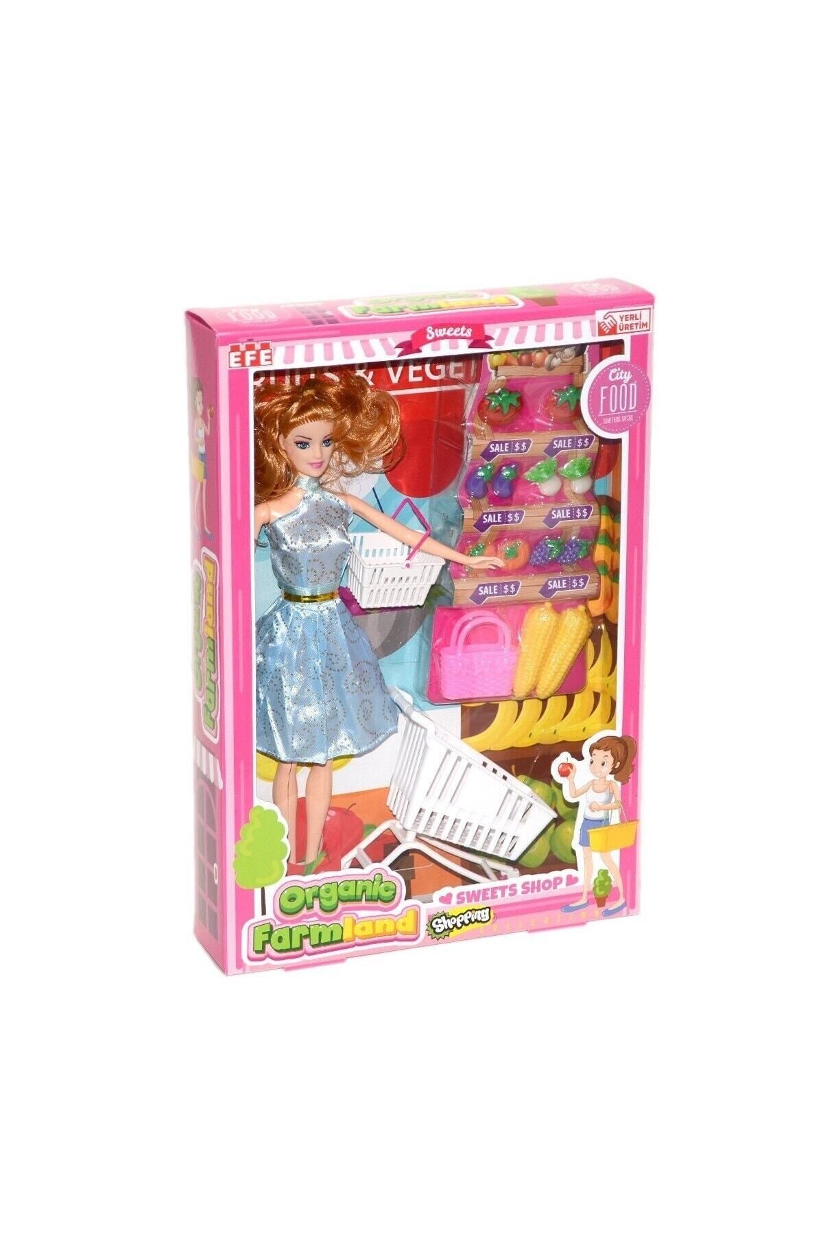 Can Ali Toys Çocuk Prenses Bebek Alışverişte Oyun Seti Aksesuarları