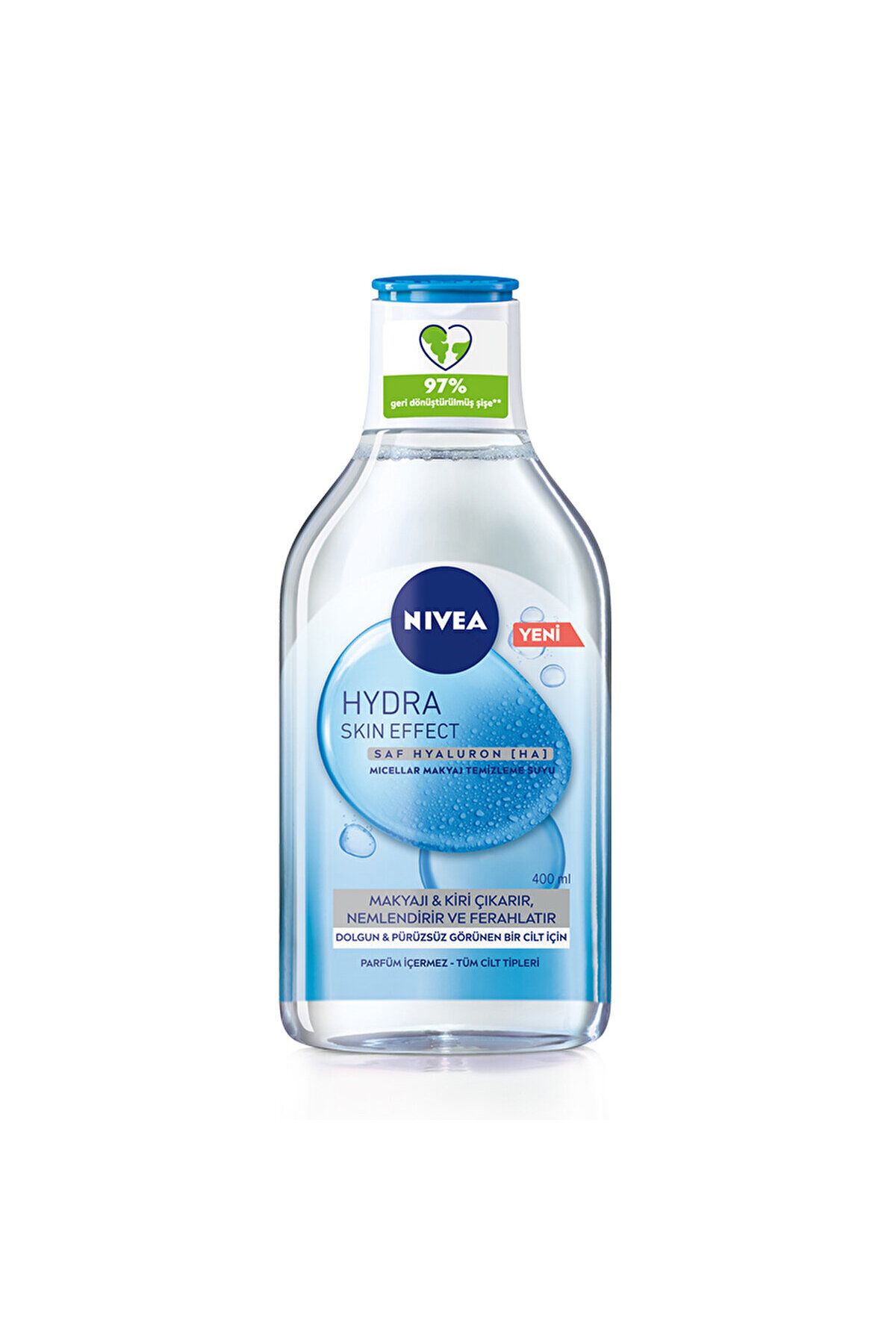 NIVEA Saf Hyaluron İçeren Hydra Skin Effect Micellar Makyaj Temizleme Suyu 400 ml