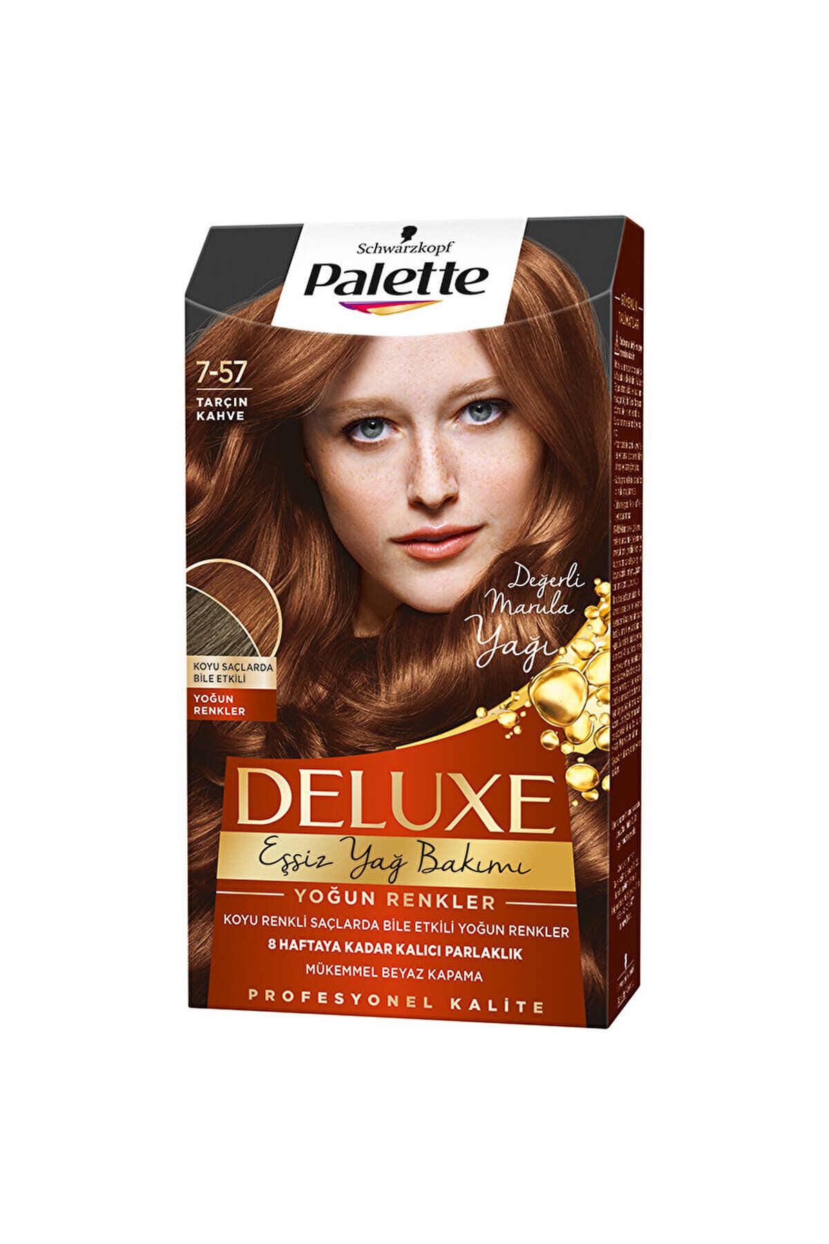 Palette Deluxe Yoğun Renkler Saç Boyası 7-57 Tarçın Kahve