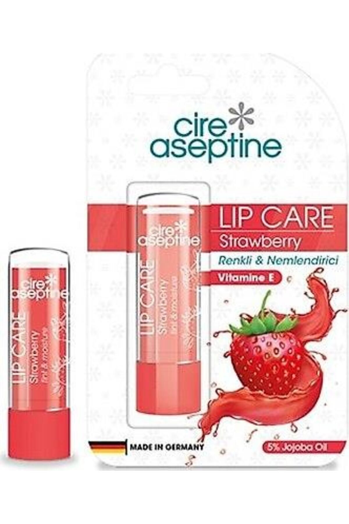 Cire Aseptine Lip Care Strawberry Renkli Dudak Nemlendirici 4,5 G