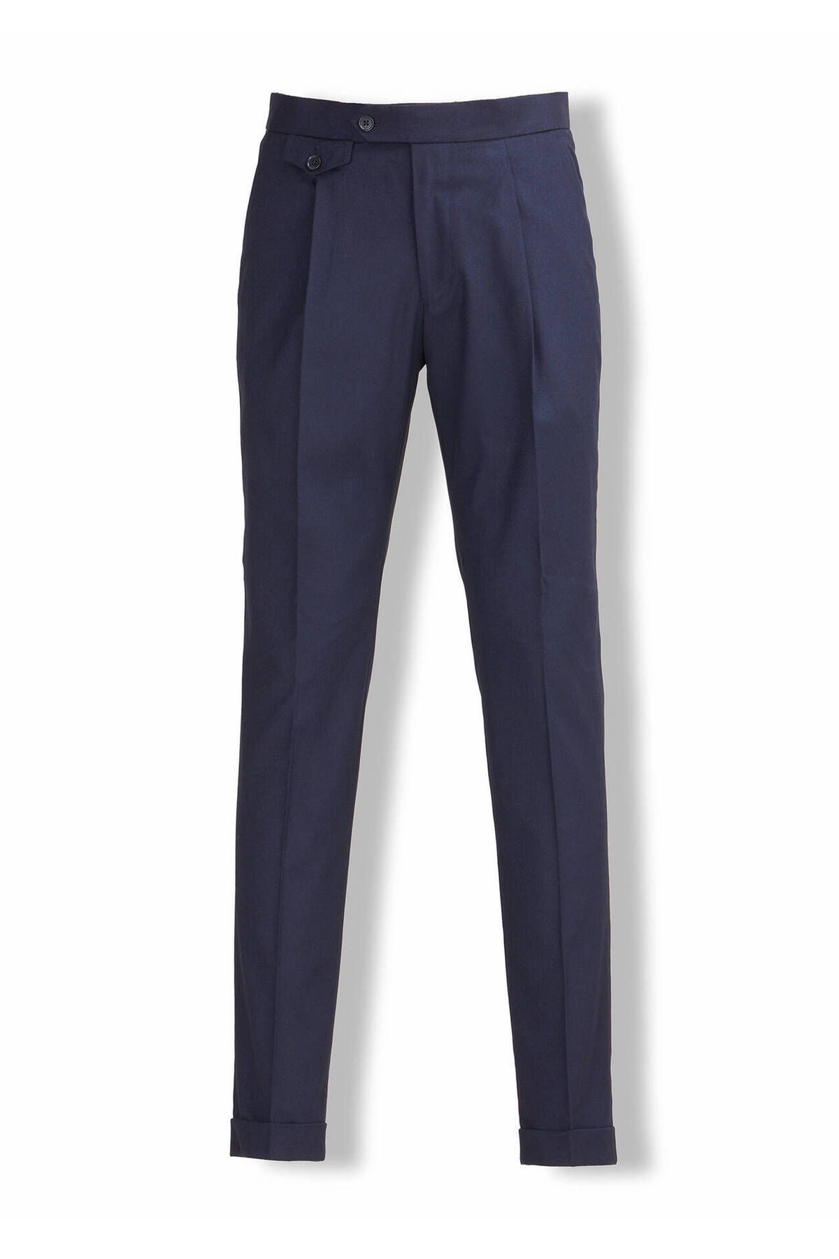 Ramsey Lacivert Düz Kumaş Modern Fit Klasik Pantolon