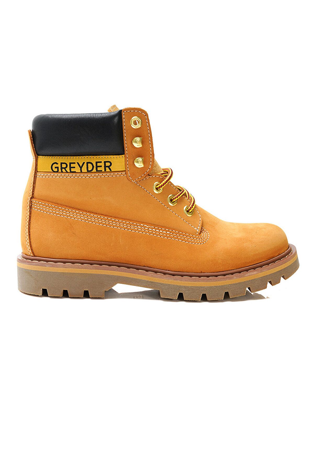 Greyder 10450 Sarı Renk Hakiki Nubuk Deri Bağcıklı Erkek Bot