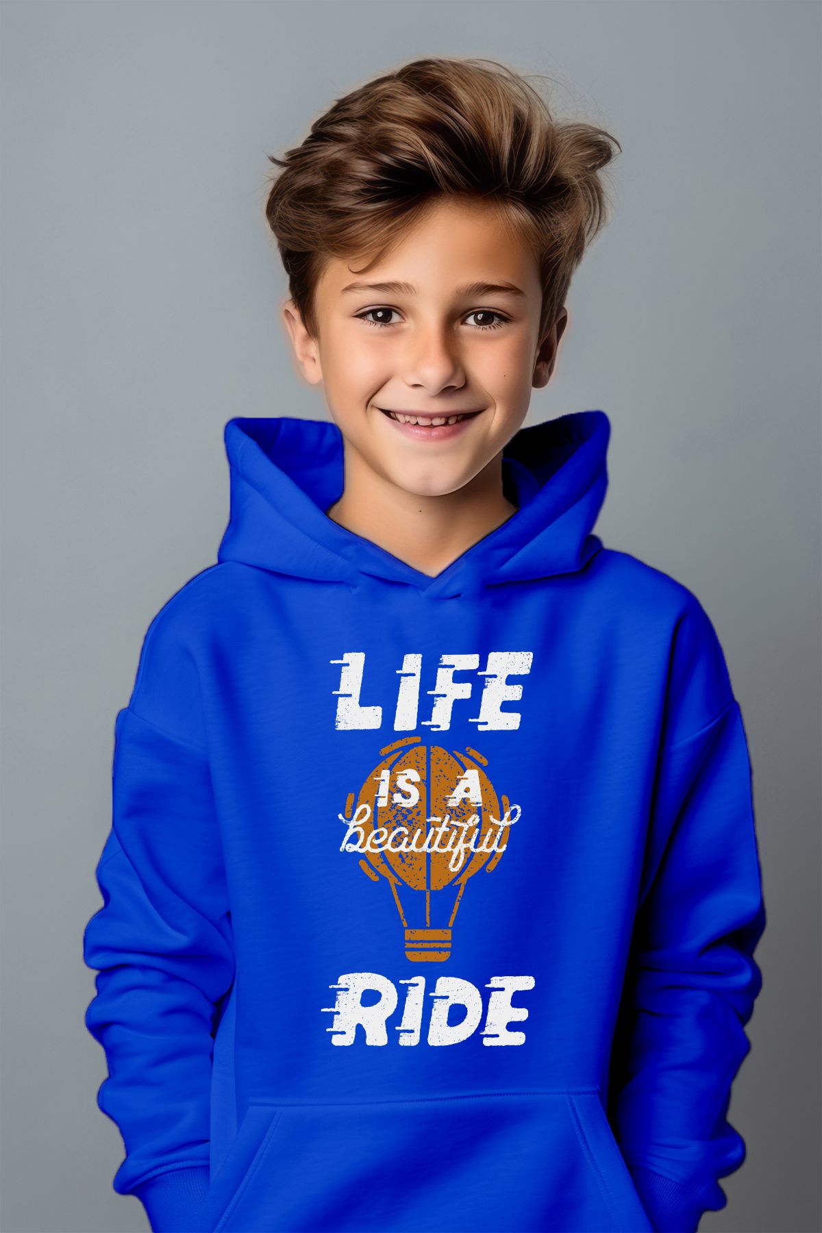 ADABEBEK Life Is A Beautıful Ride Tarz Rahat Kesim Oversize Sweatshirt