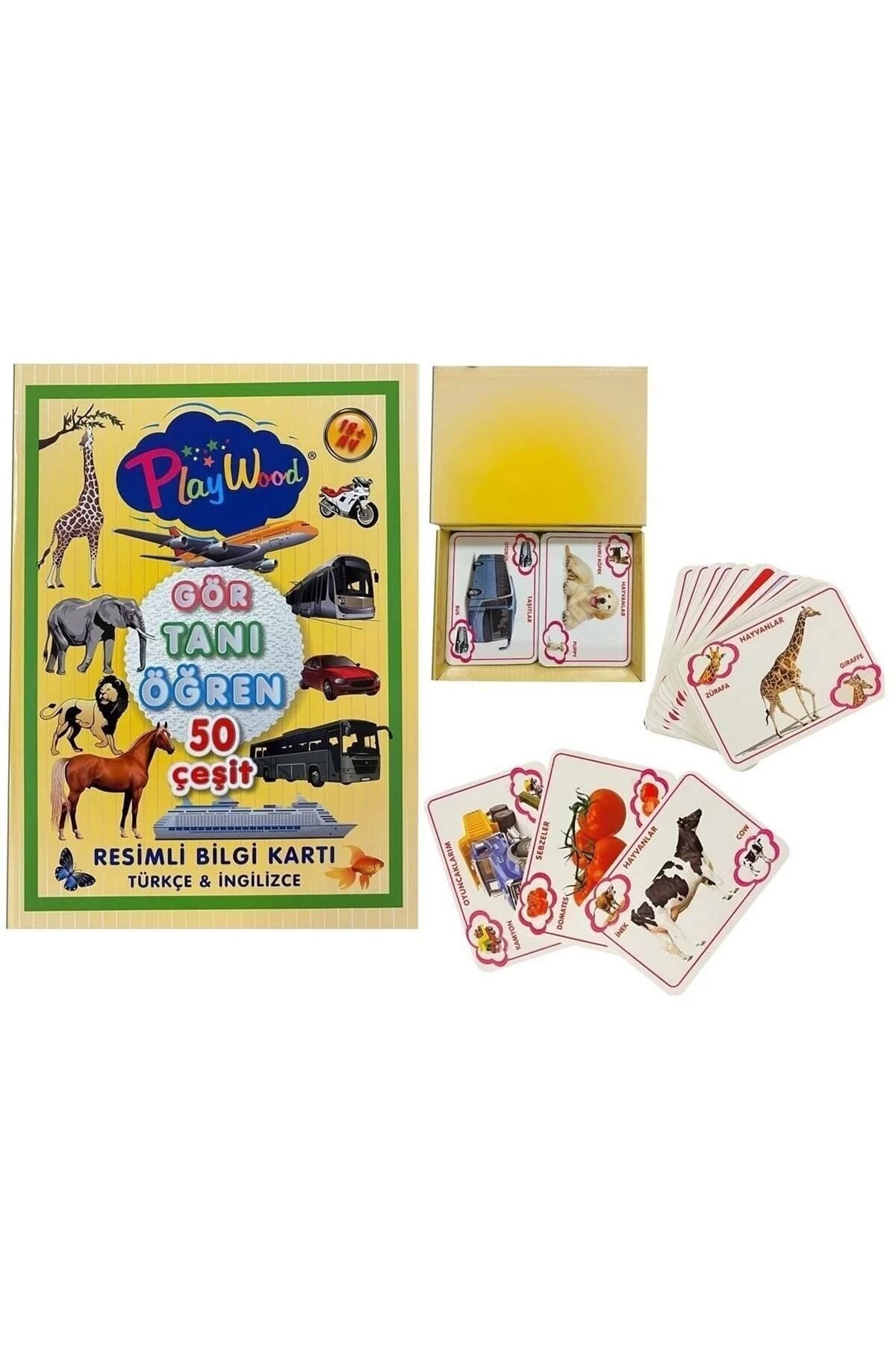 Özgüner Oyuncak Çocuk Eğitici Ve Eğlenceli Resimli Gör-tanı-öğren Kartlar Oyun Seti
