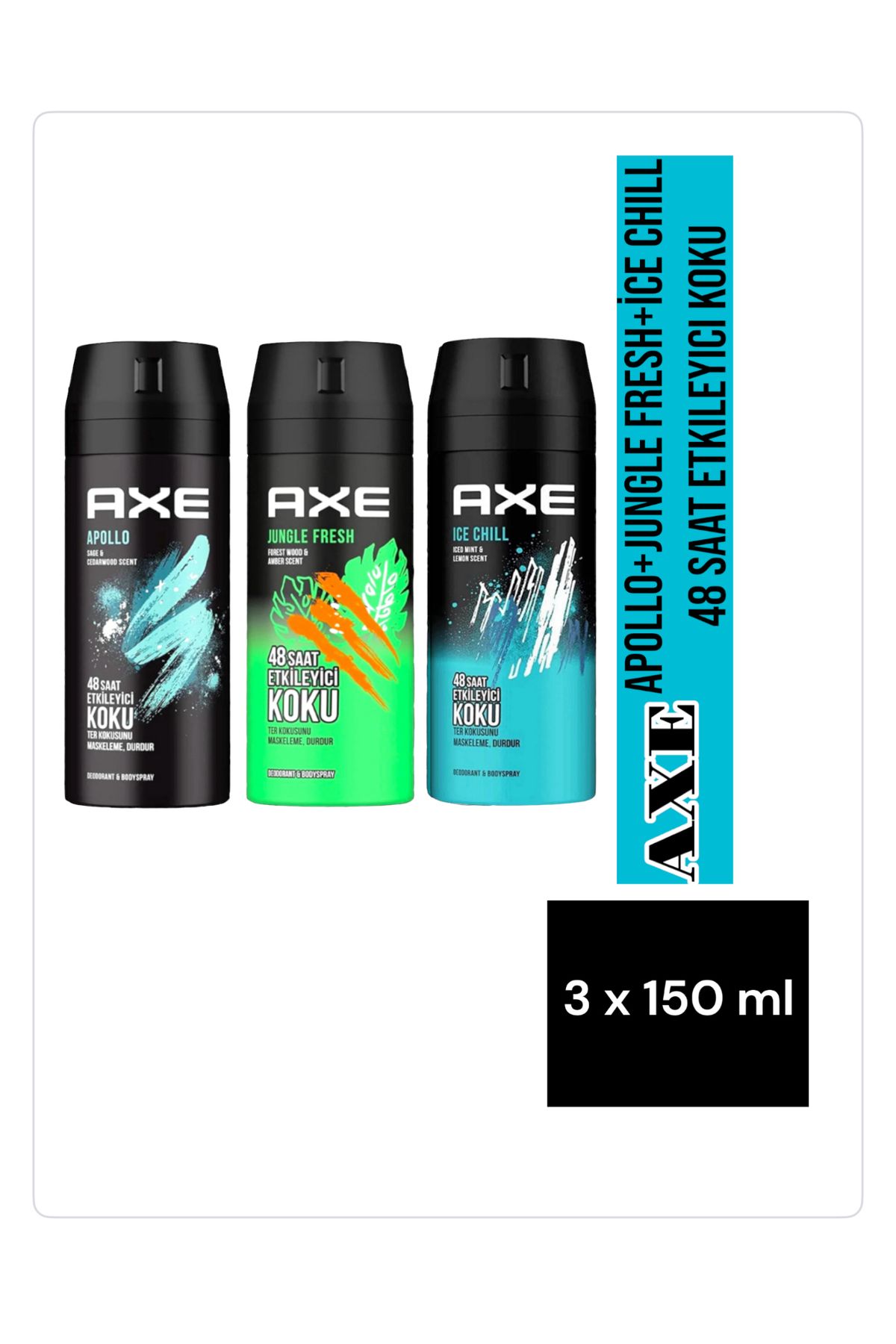 Axe 3Adet Axe Deodorant