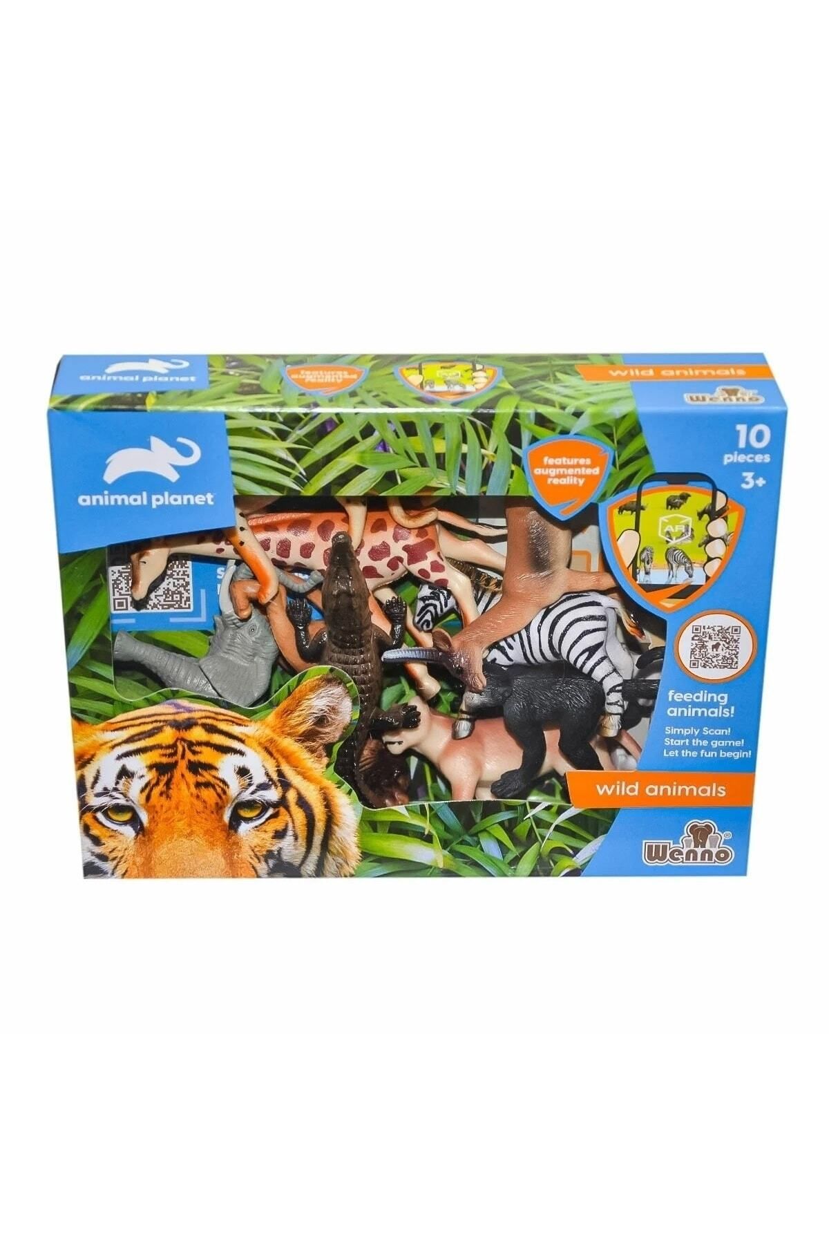 Can Toys Çocuk 10'lu Eğlenceli Vahşi Orman Hayvanları Oyun Seti