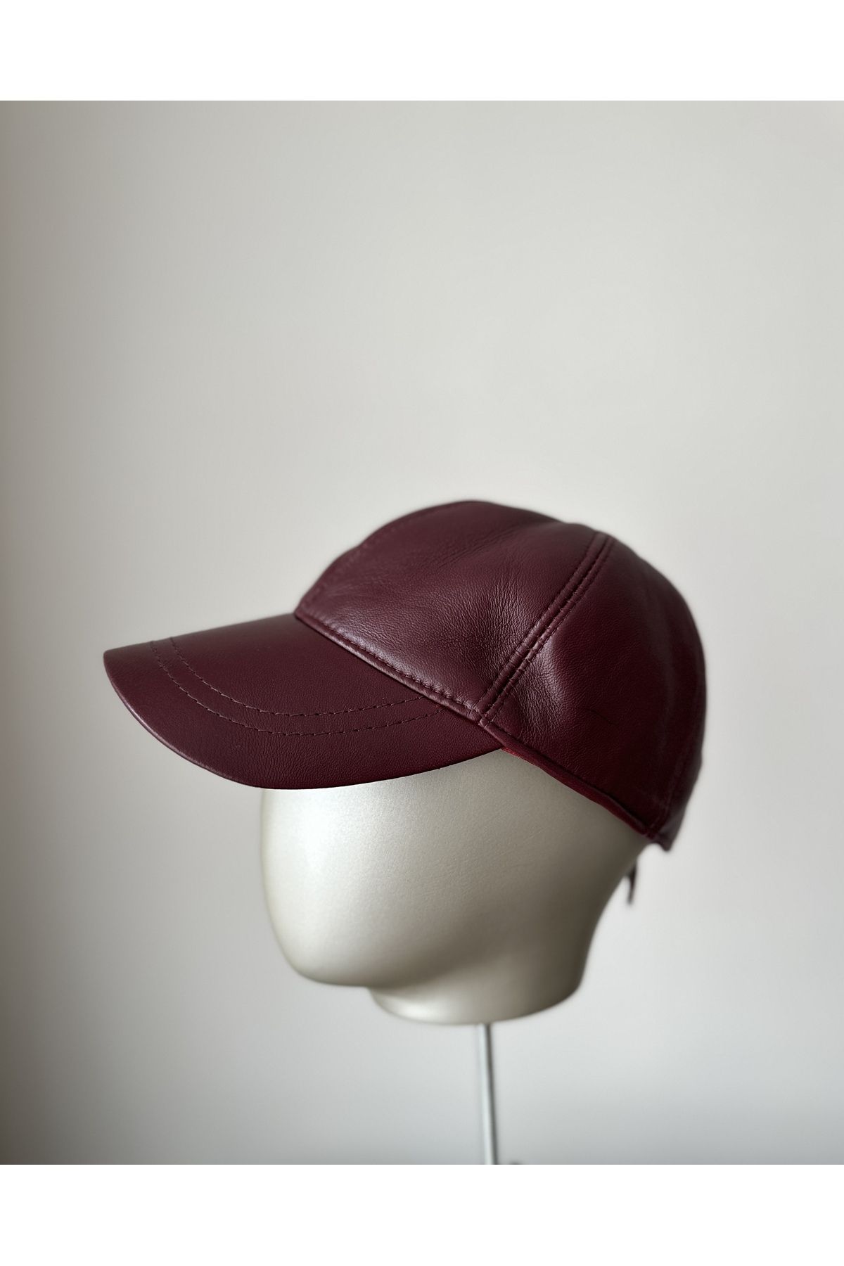 Amor Center Unisex Hakiki Deri 8 Renk Beyzbol Ayarlanabilir Şapka (Cap)-Yeni Sezon