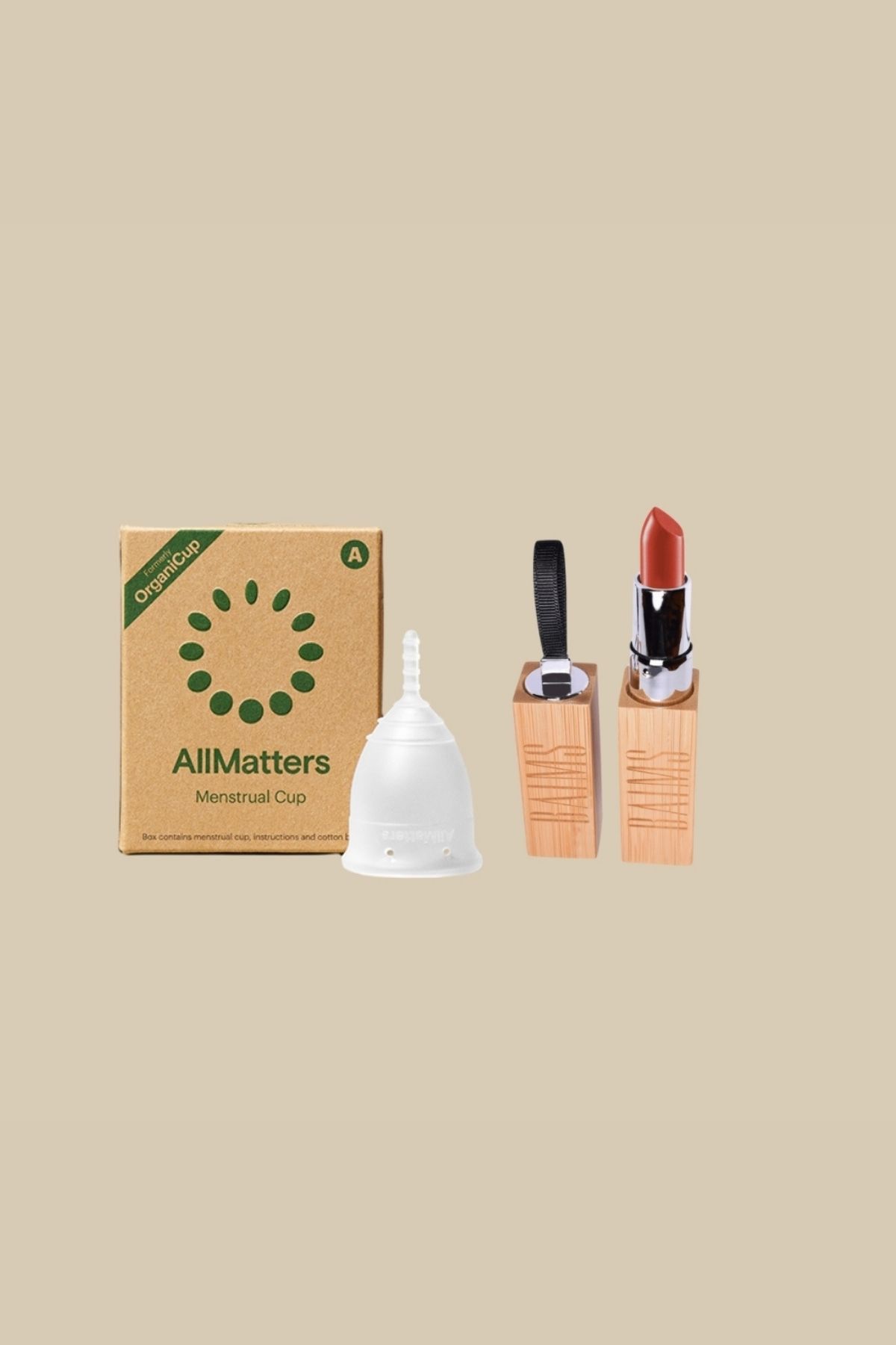 Allmatters Regl Kabı Model A ve Baims Lipstick-Vegan Ruj