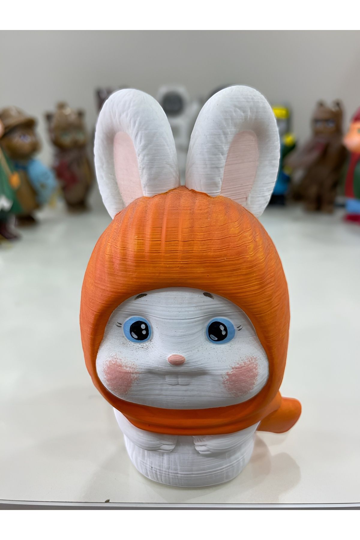 Eren Çini Seramiği Minik Tavşan Heykeli