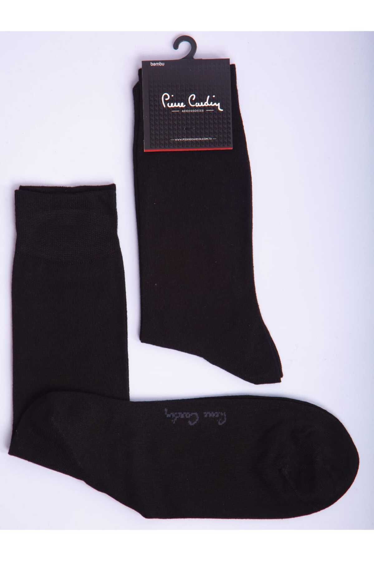 Pierre Cardin Modal 6’lı Siyah Tek Renk Erkek Uzun Soket Çorap Flat-900