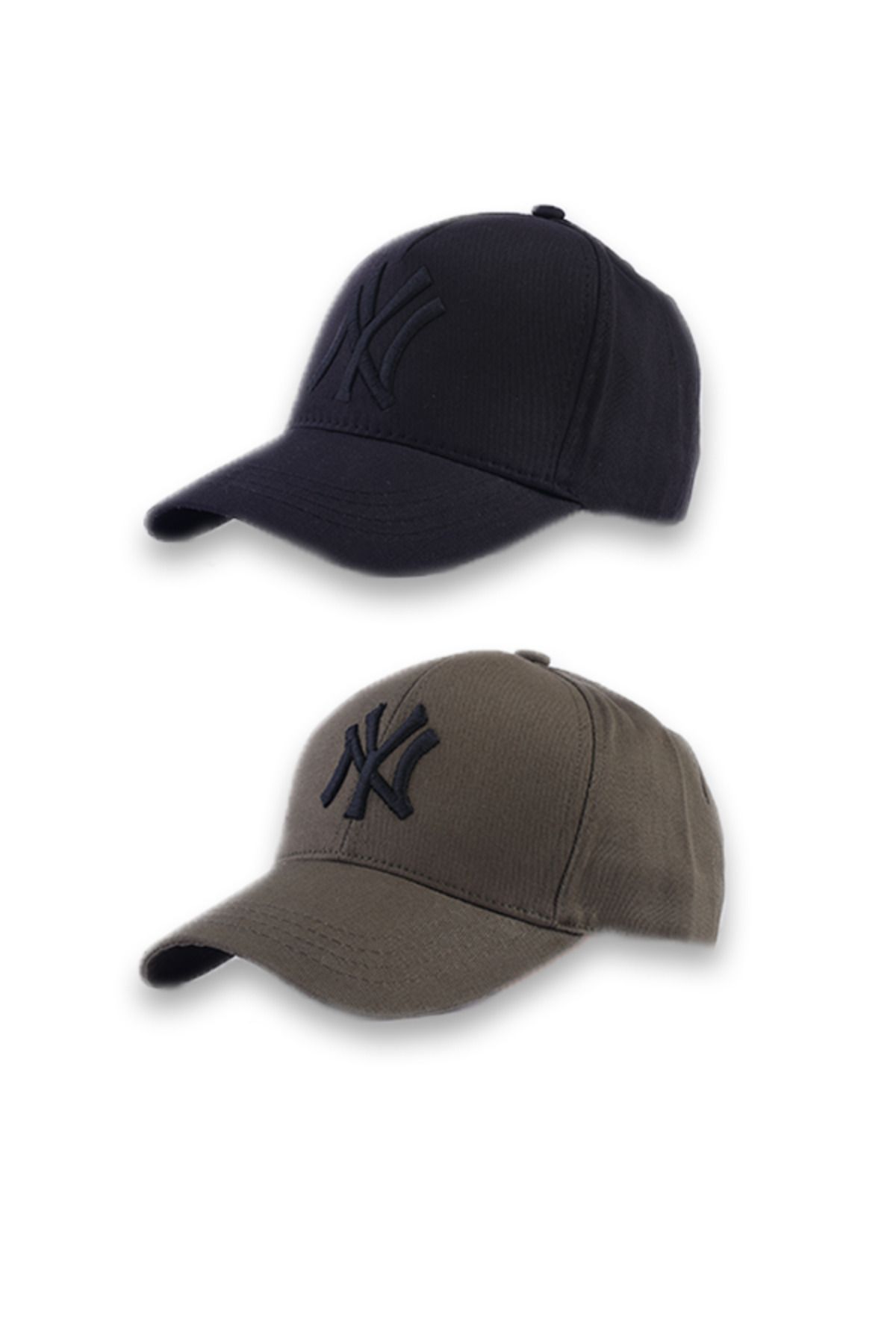 GYES Spor Ny Şapka Unisex 2'li Takım Arkası Cırtlı Ayarlanabilir nyşapkalartakımlı