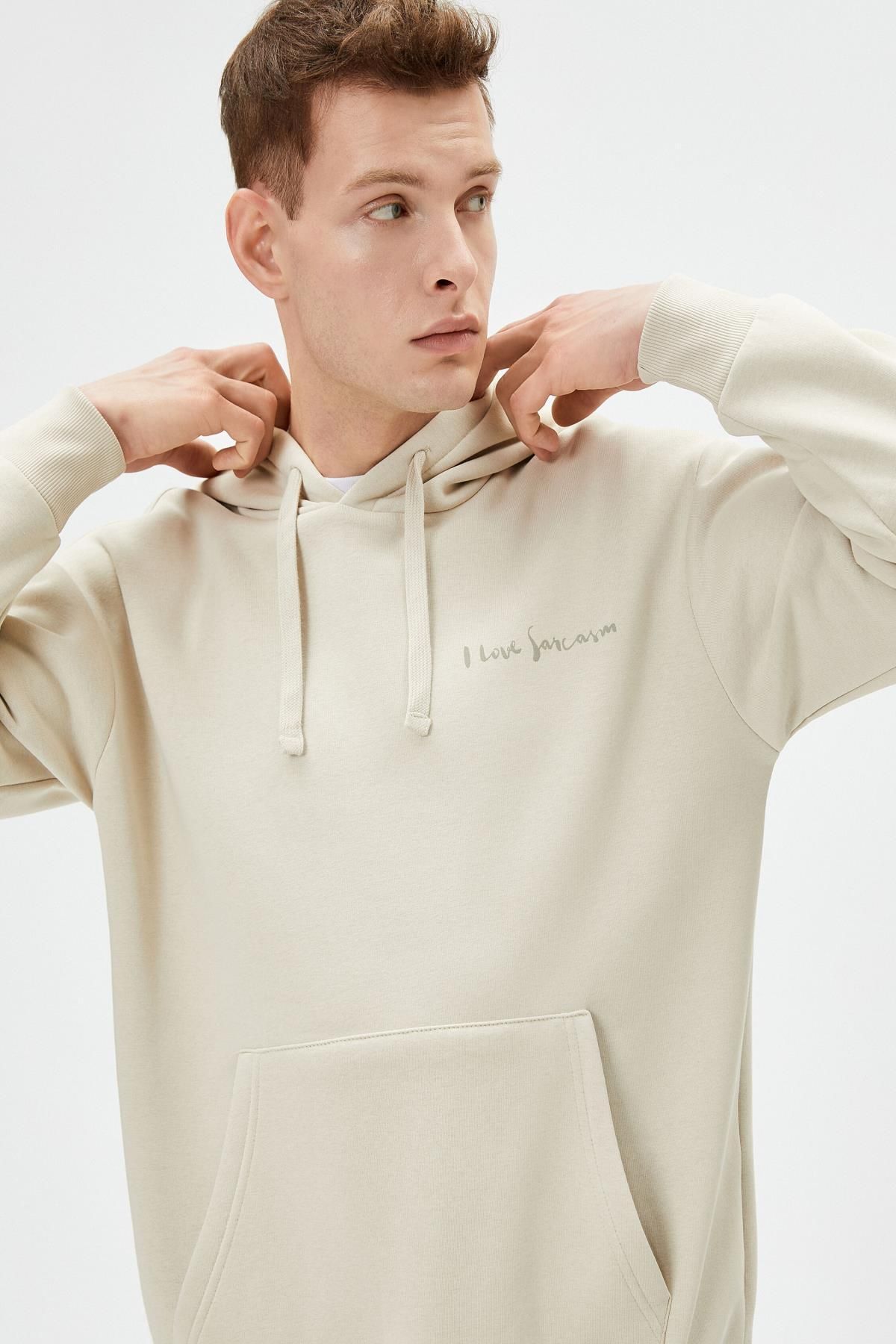 Koton Erkek Bej Sweatshirt