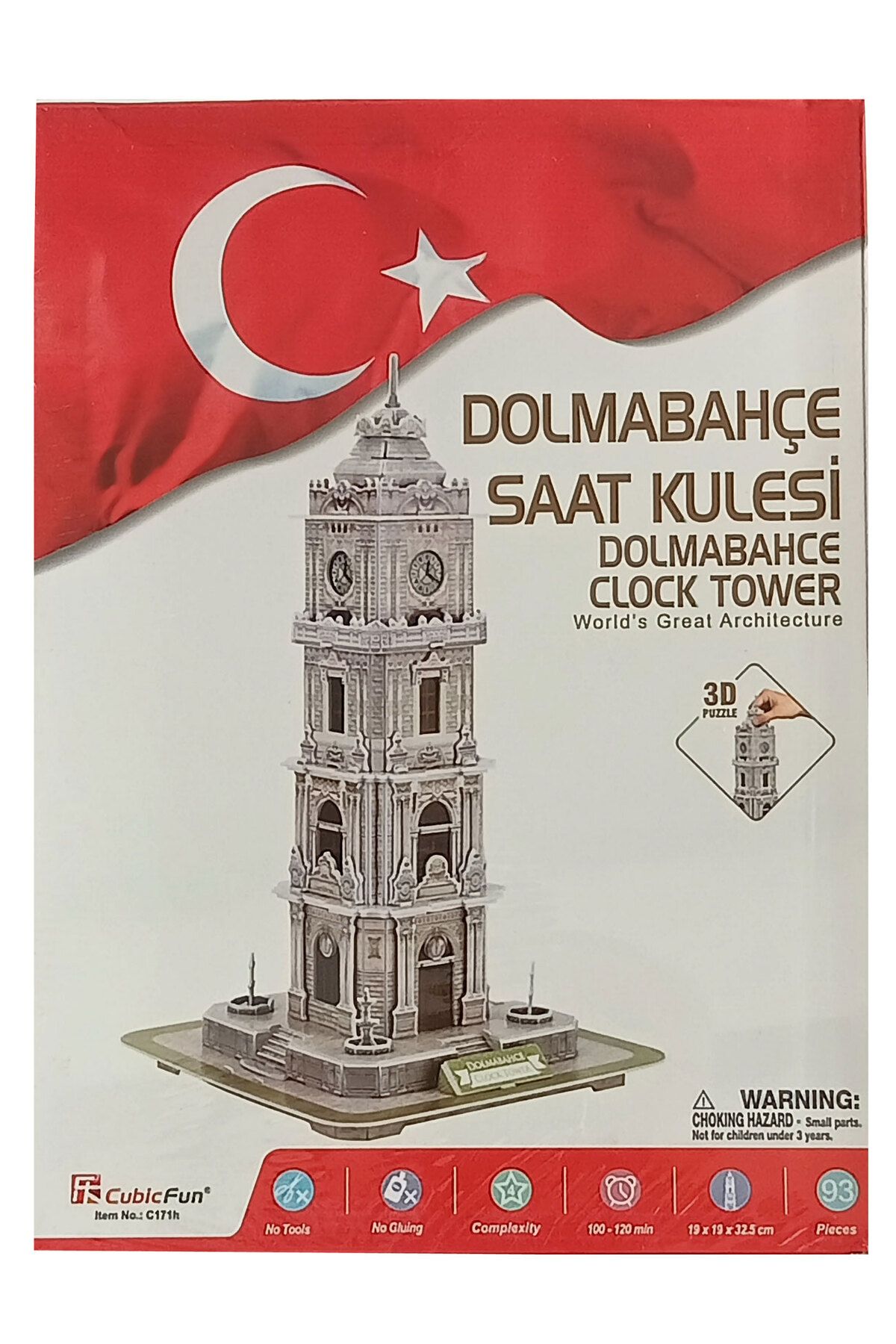 Cubic Fun Dolmabahçe Saat Kulesi 3D Puzzle 93 Parça