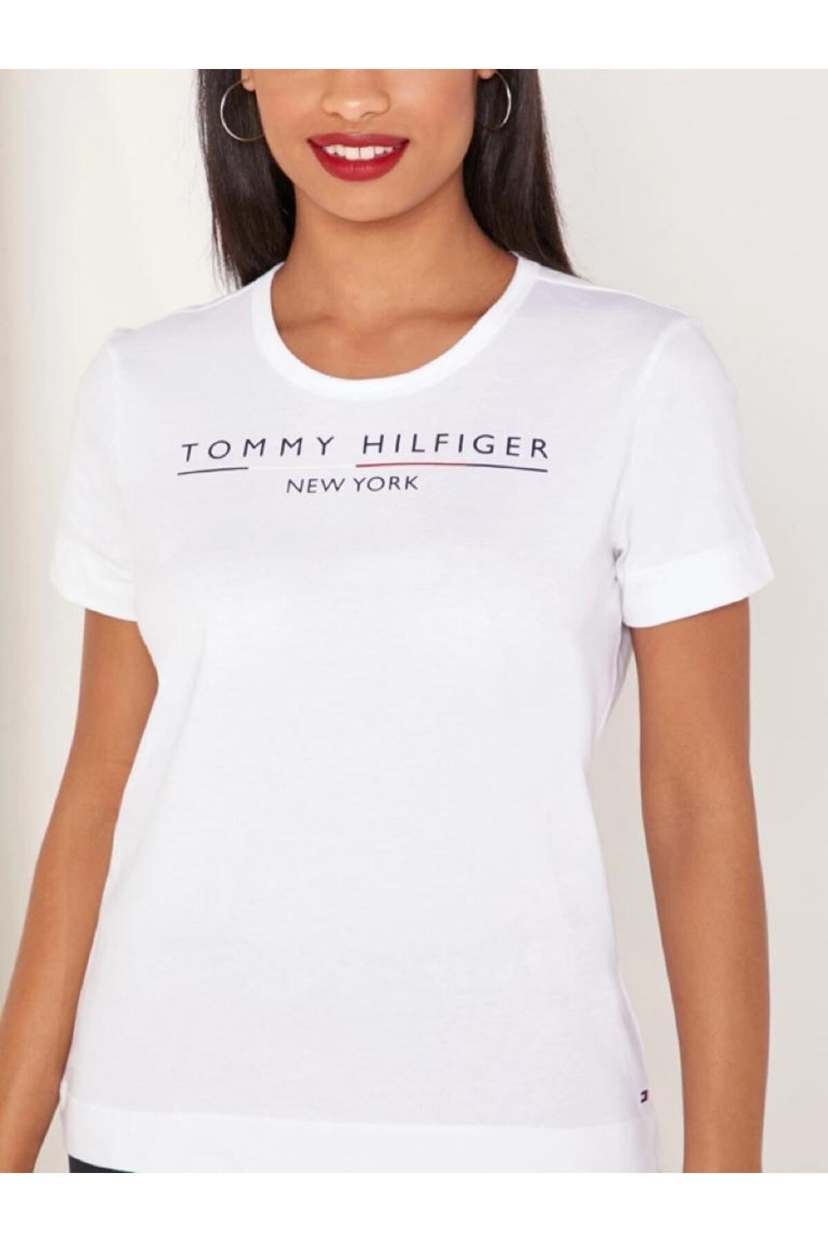 Tommy Hilfiger New York Prınt Logo Women's T-shırt