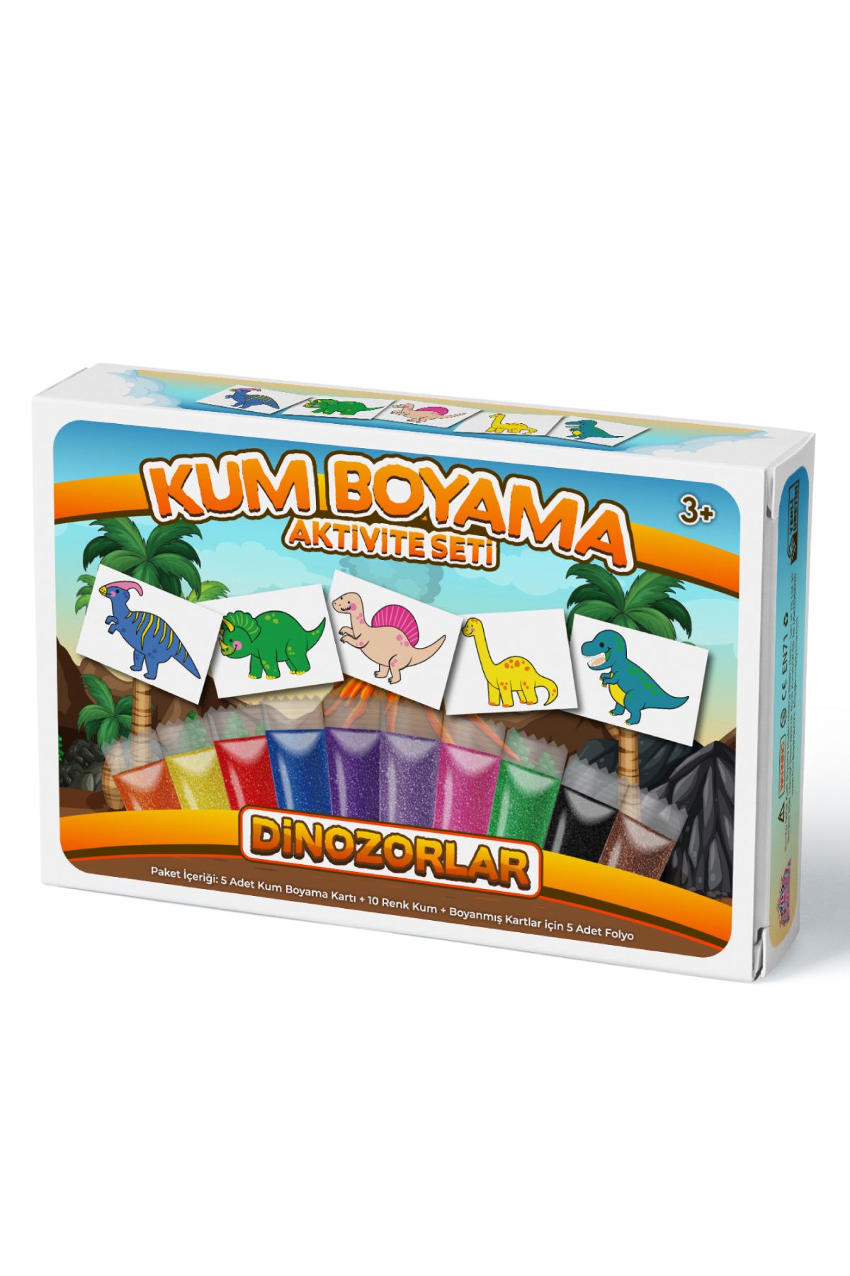 Kumbo Kum Boyama Dinozorlar | Kum Boyama Aktivite Seti 5'li Paket