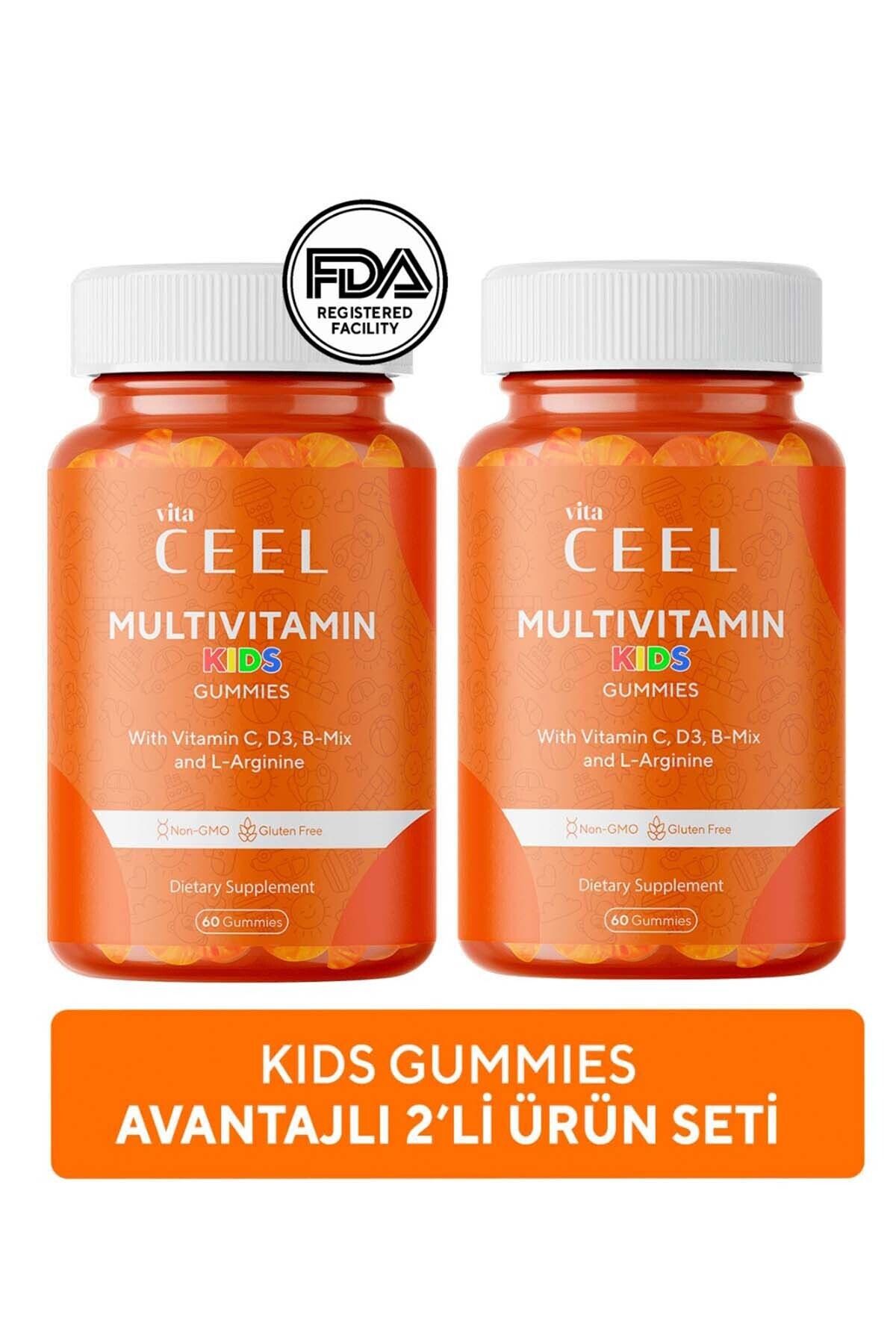 Vita Ceel 2'li Çocuklar için Gelişme Çağı Multivitamini Vitamin C, D, B Mix, L-arginine