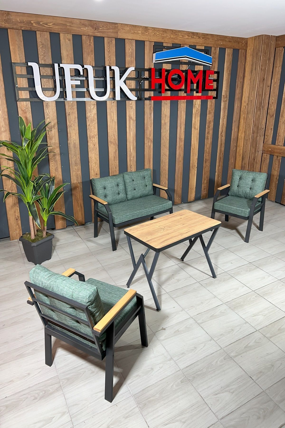 UFUK HOME Kavacık 2+1+1+ Masa Bahçe Mobilyası, Balkon Çay Seti, Bahçe Koltuk Takımı