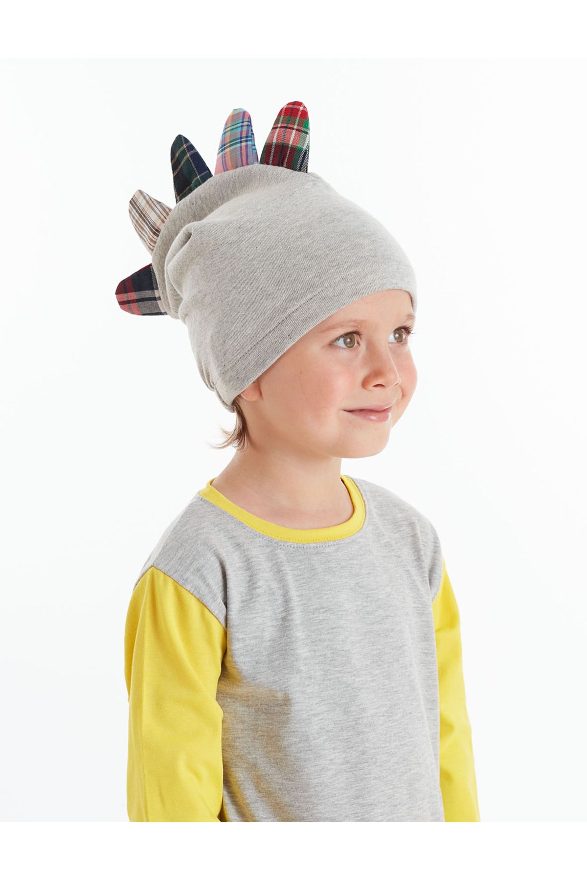 MSHB&G Dino Mino Erkek Çocuk Tırtırlı Ekose Şapka