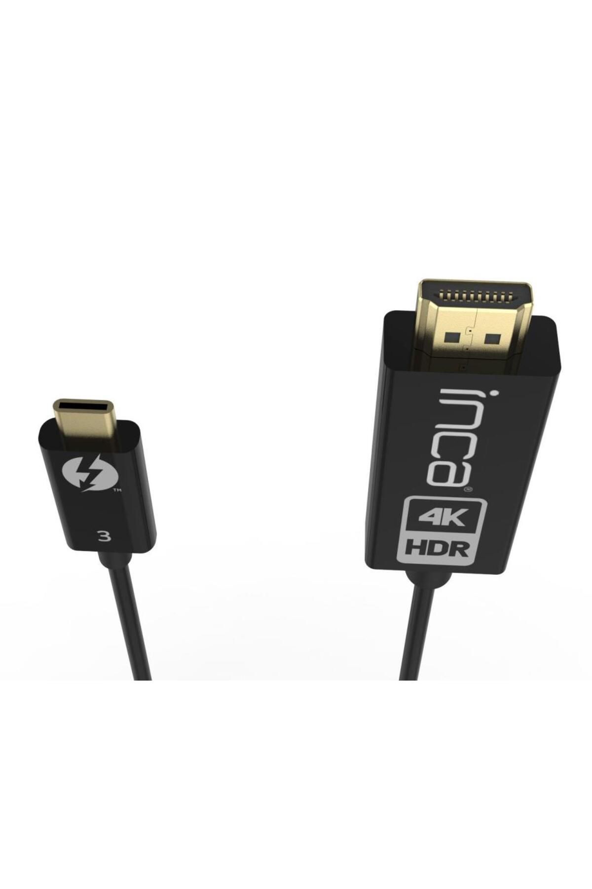 Inca ITCH-30 4K@30HZ HDR HDCP 2,2 DESTEKLİ USB C TO HDMI 2,0 KABLO Thunderbolt
